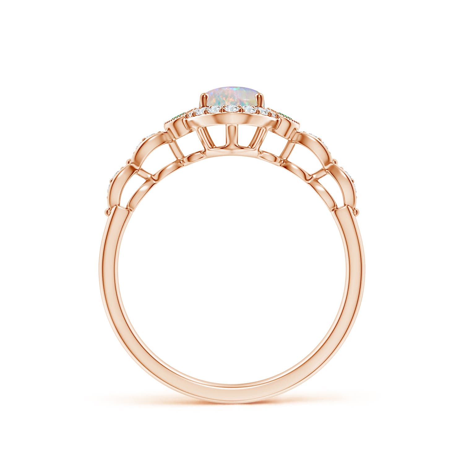 AAAA - Opal / 0.66 CT / 14 KT Rose Gold