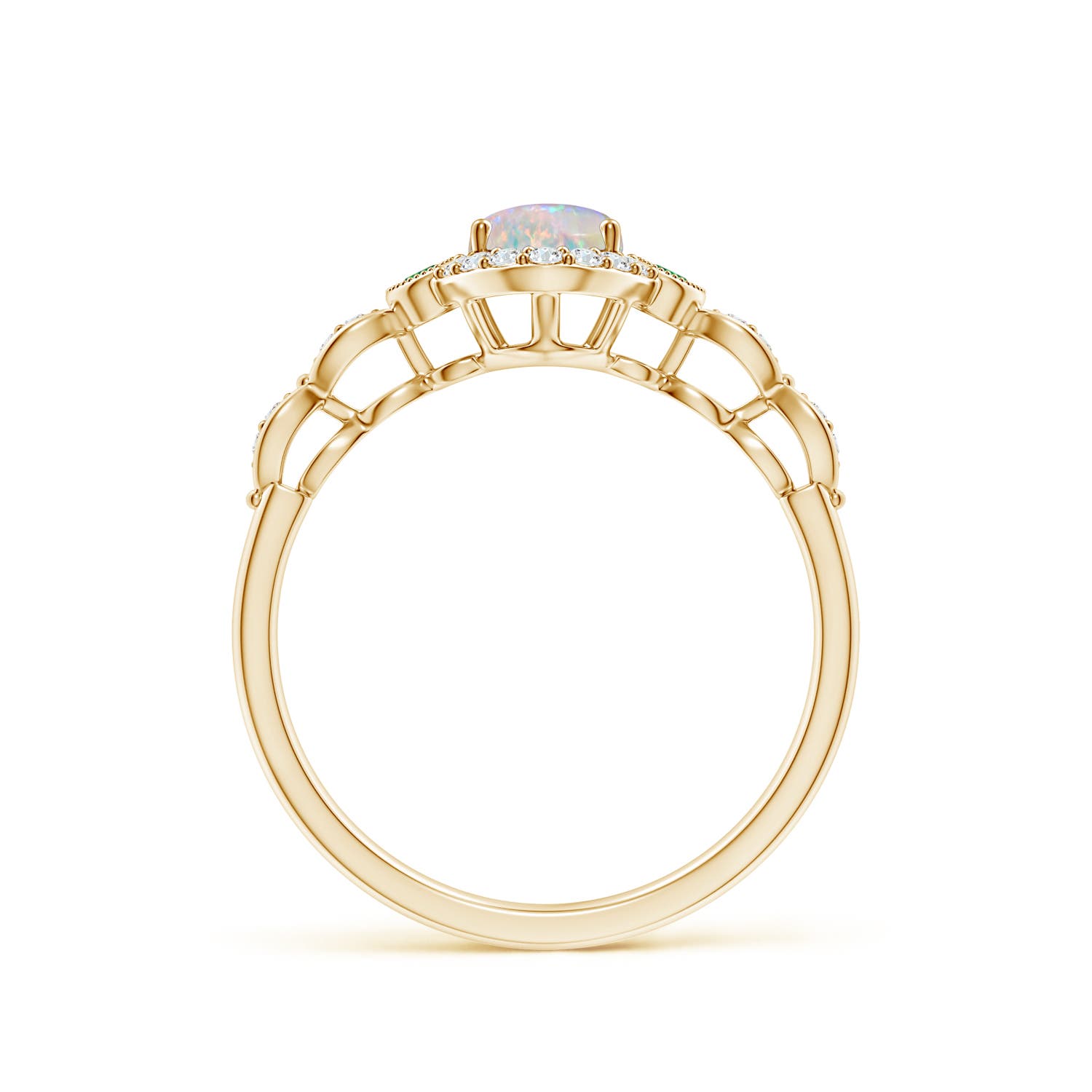 AAAA - Opal / 0.66 CT / 14 KT Yellow Gold