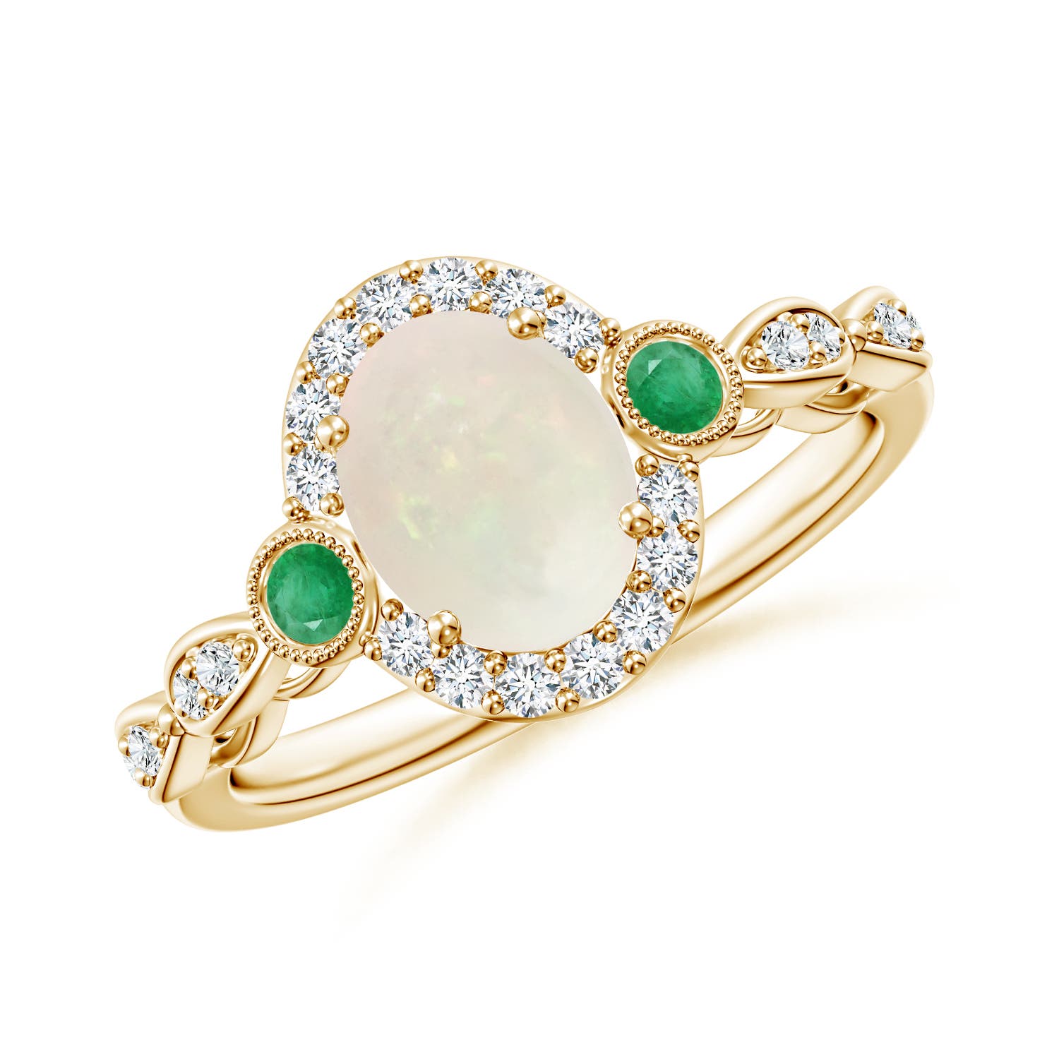 A - Opal / 1.12 CT / 14 KT Yellow Gold