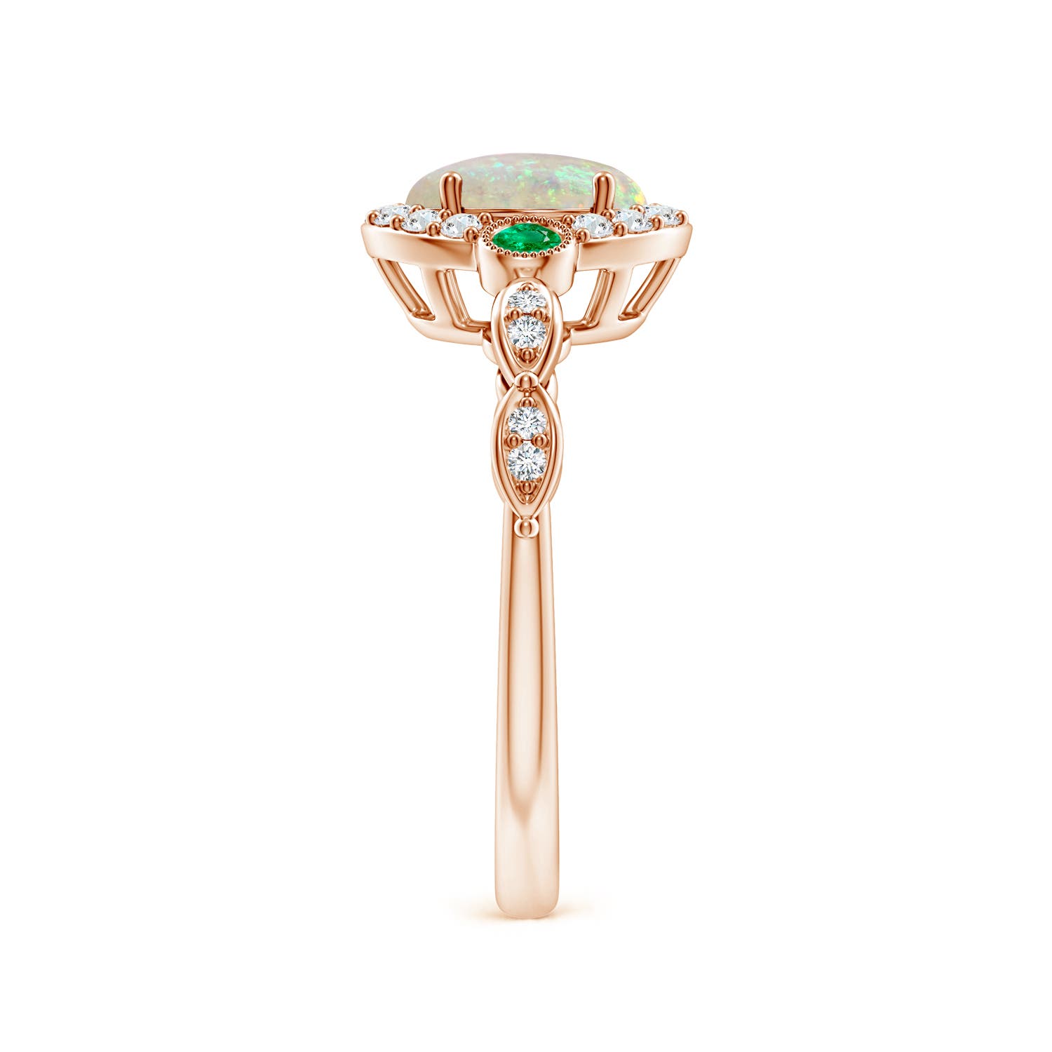 AAA - Opal / 1.12 CT / 14 KT Rose Gold