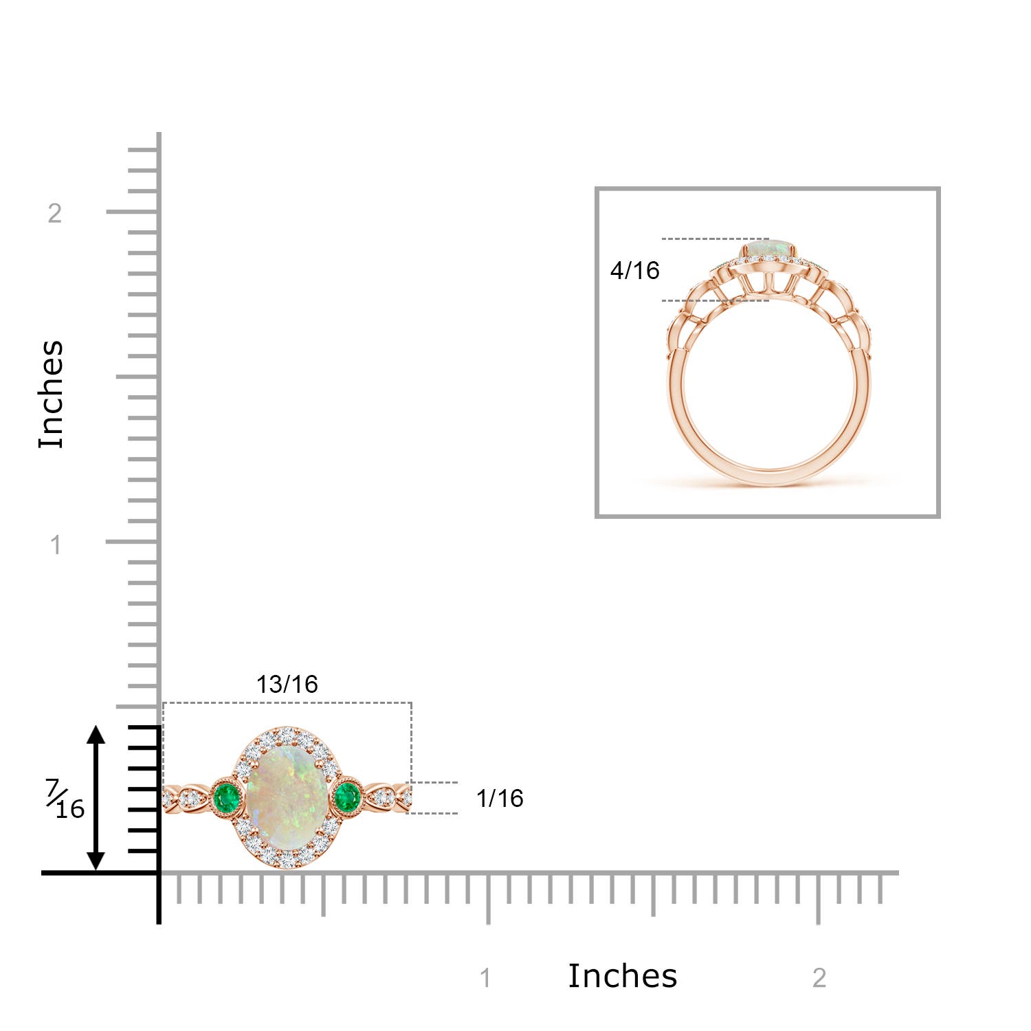 AAA - Opal / 1.12 CT / 14 KT Rose Gold