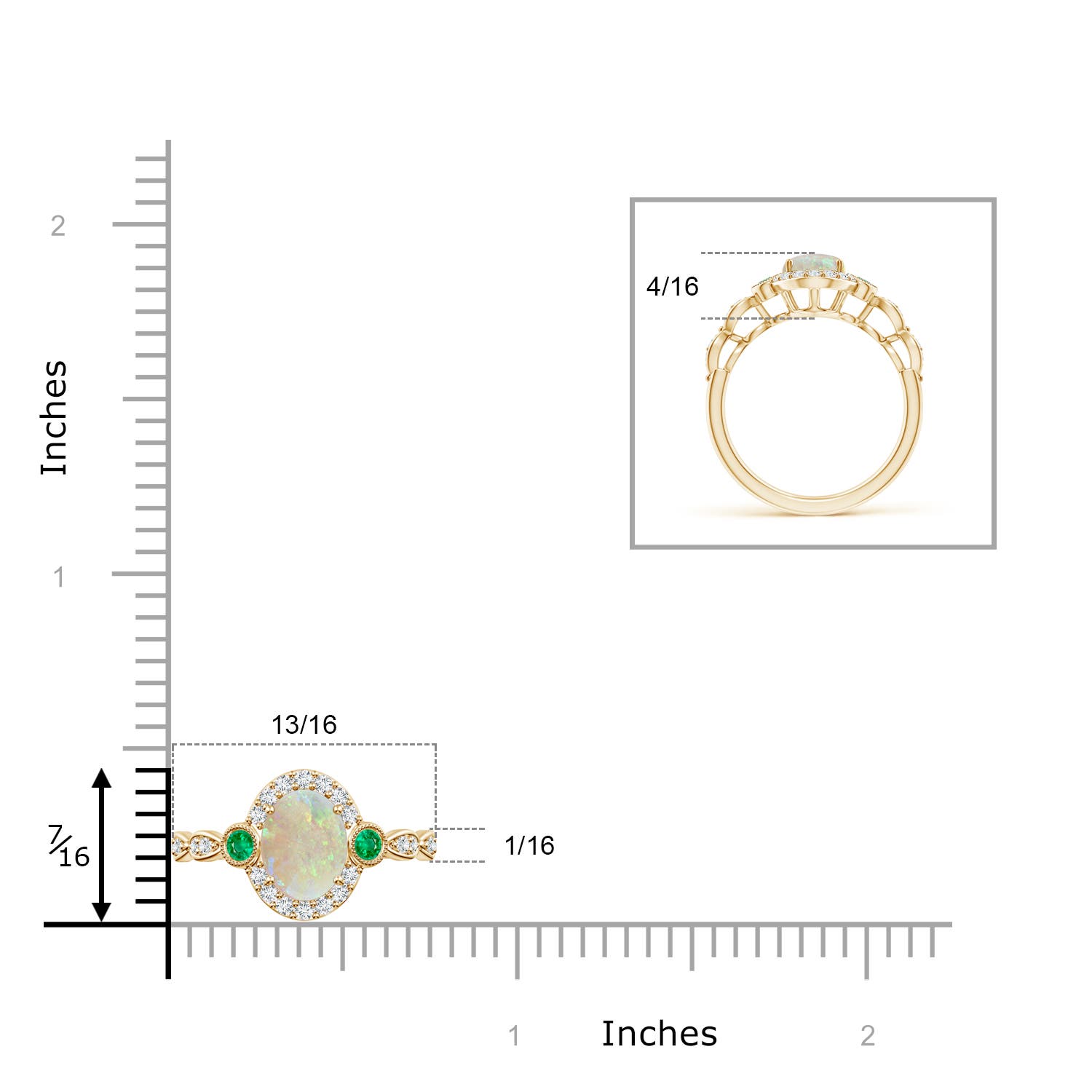 AAA - Opal / 1.12 CT / 14 KT Yellow Gold