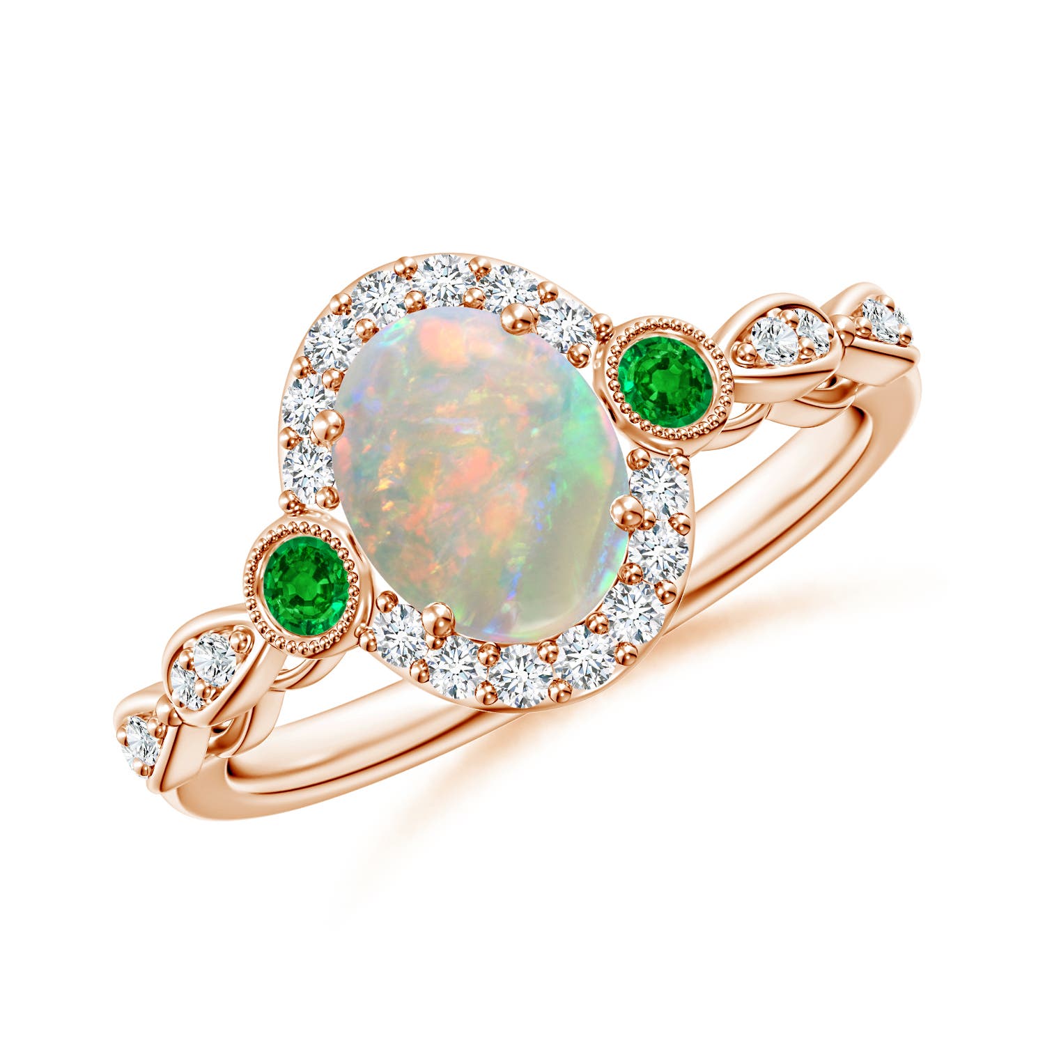 AAAA - Opal / 1.12 CT / 14 KT Rose Gold