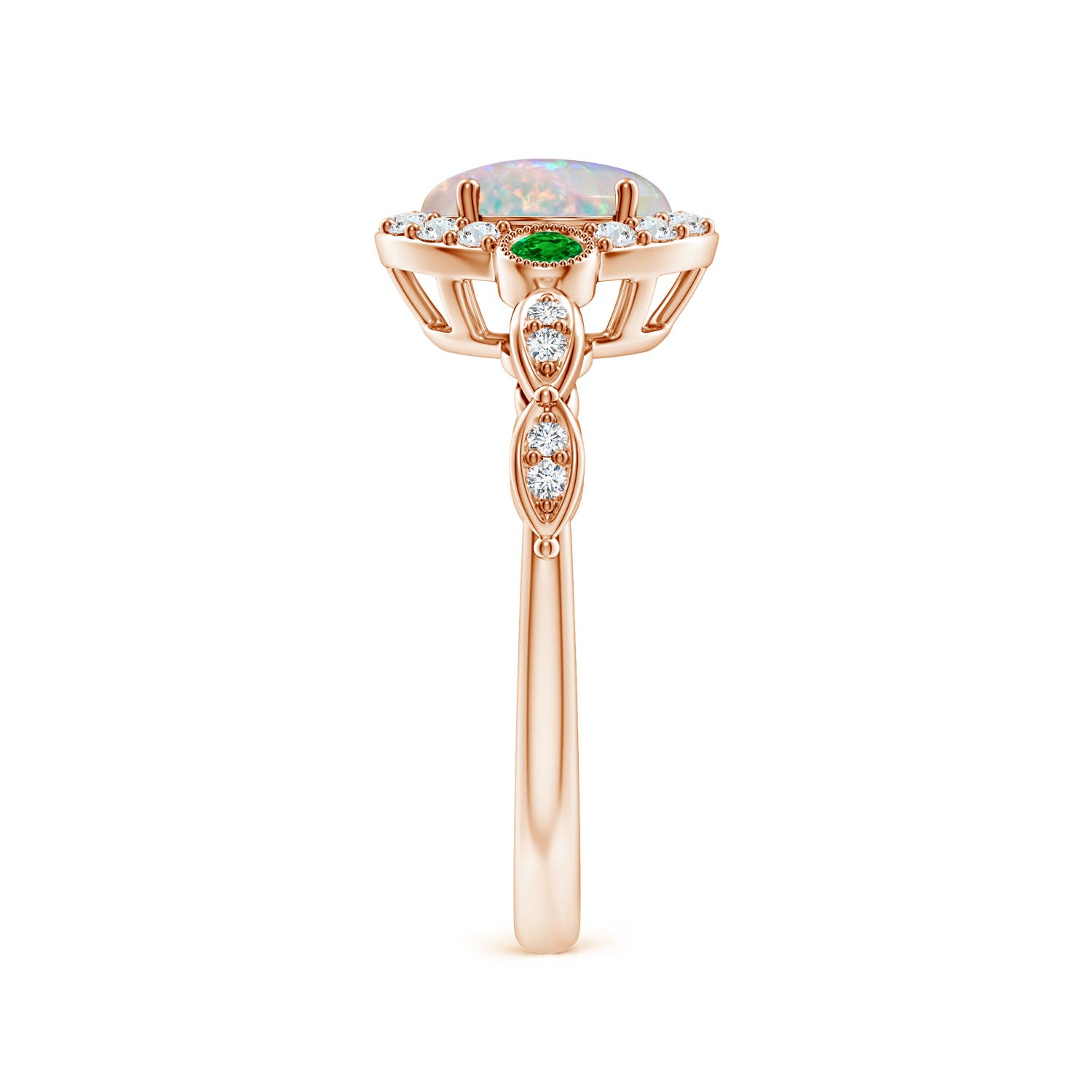 AAAA - Opal / 1.12 CT / 14 KT Rose Gold