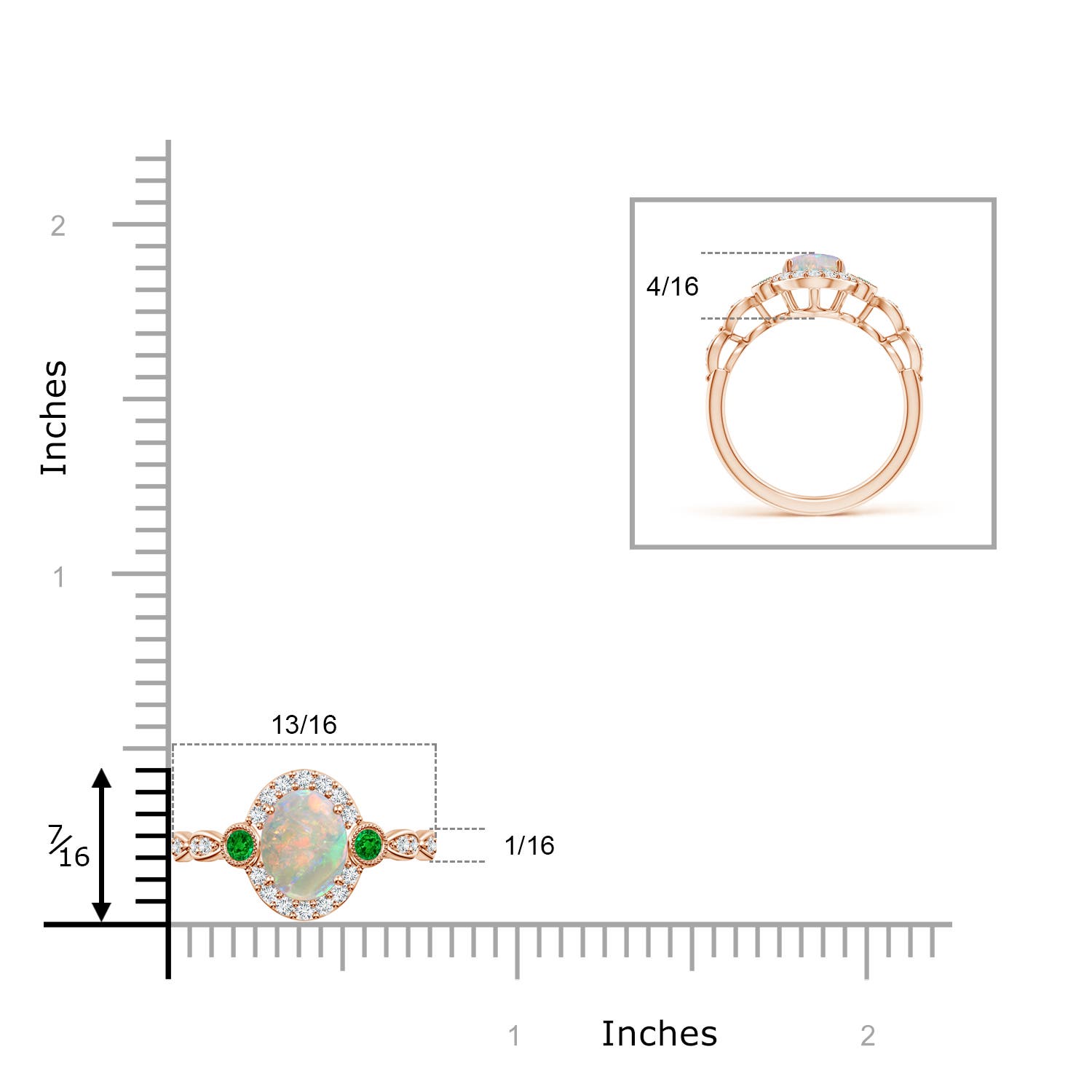 AAAA - Opal / 1.12 CT / 14 KT Rose Gold