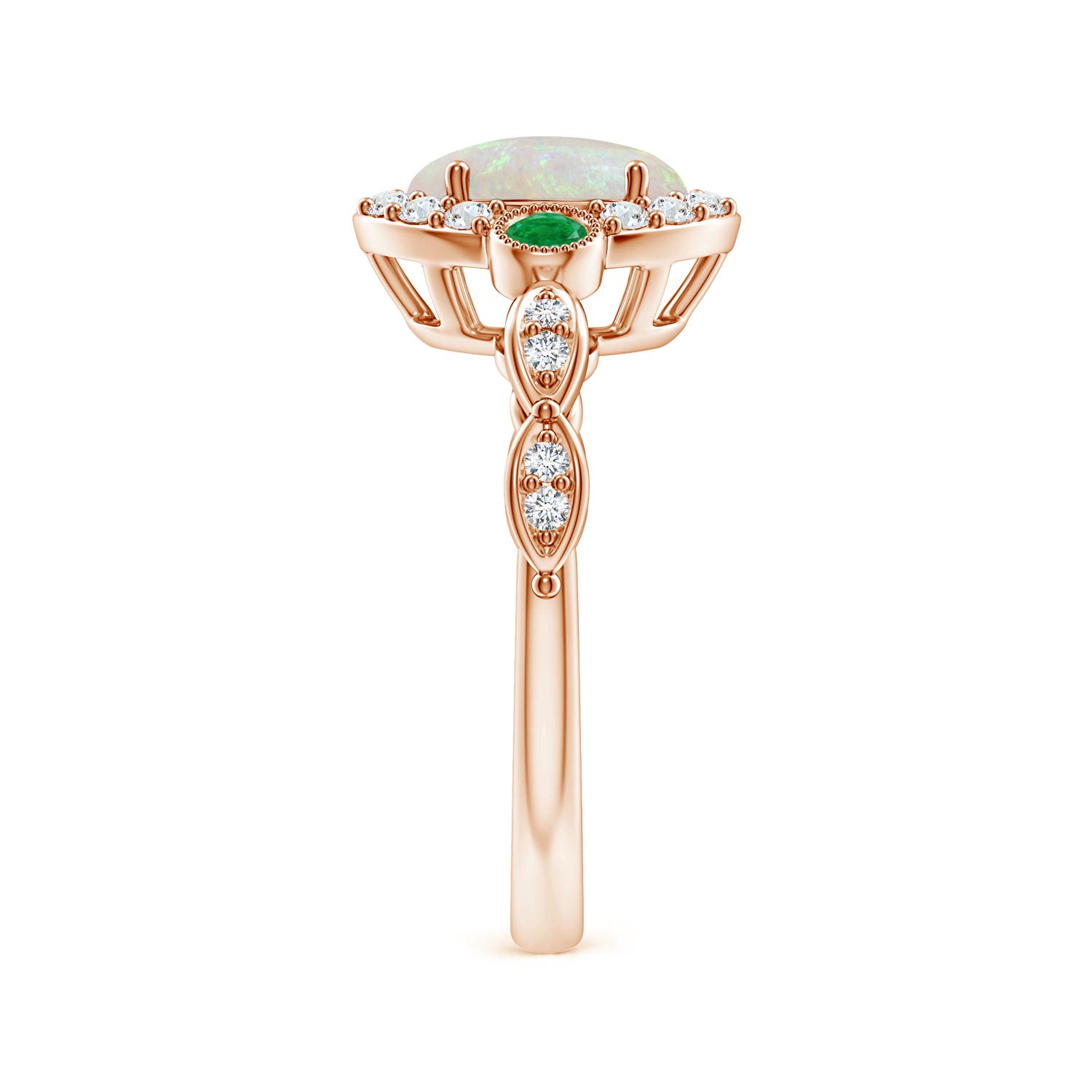 AA - Opal / 1.57 CT / 14 KT Rose Gold