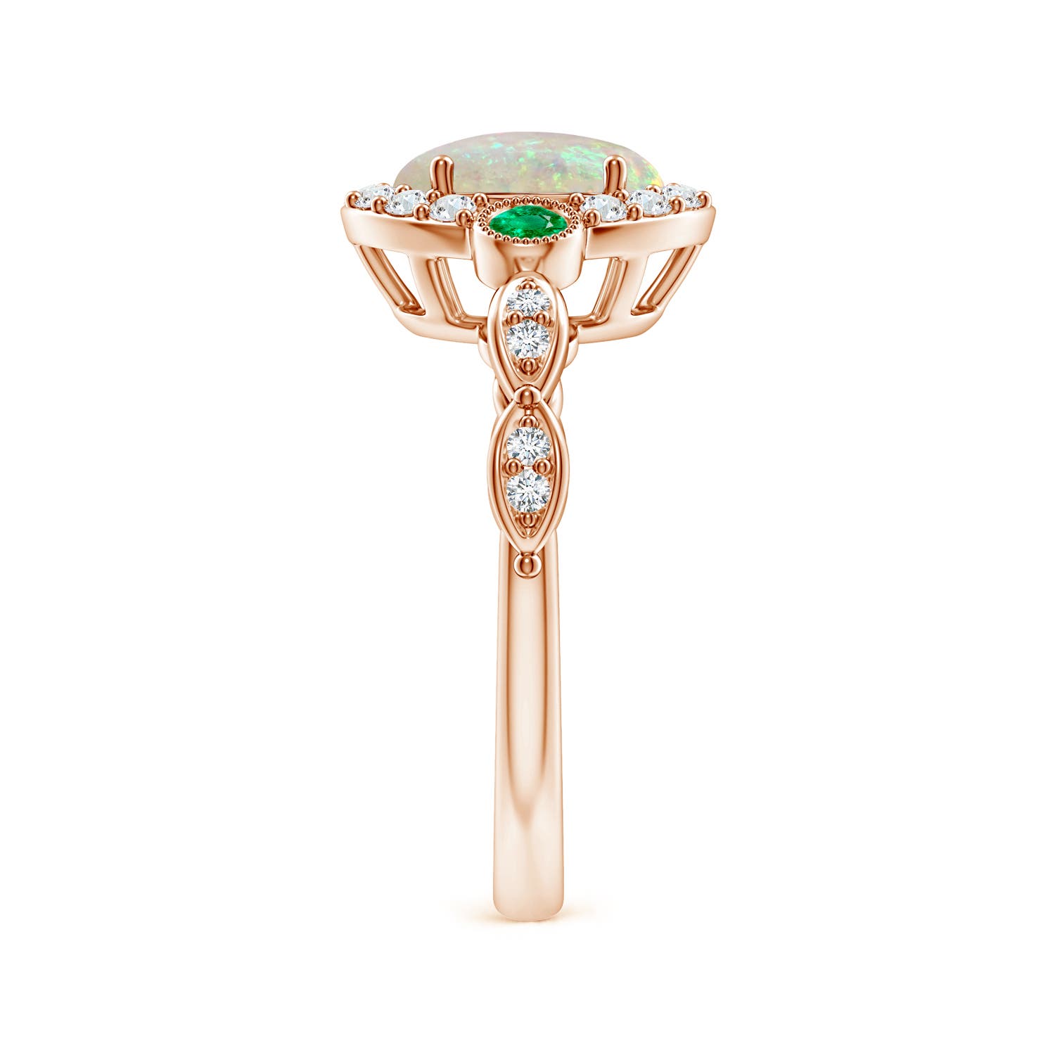 AAA - Opal / 1.57 CT / 14 KT Rose Gold