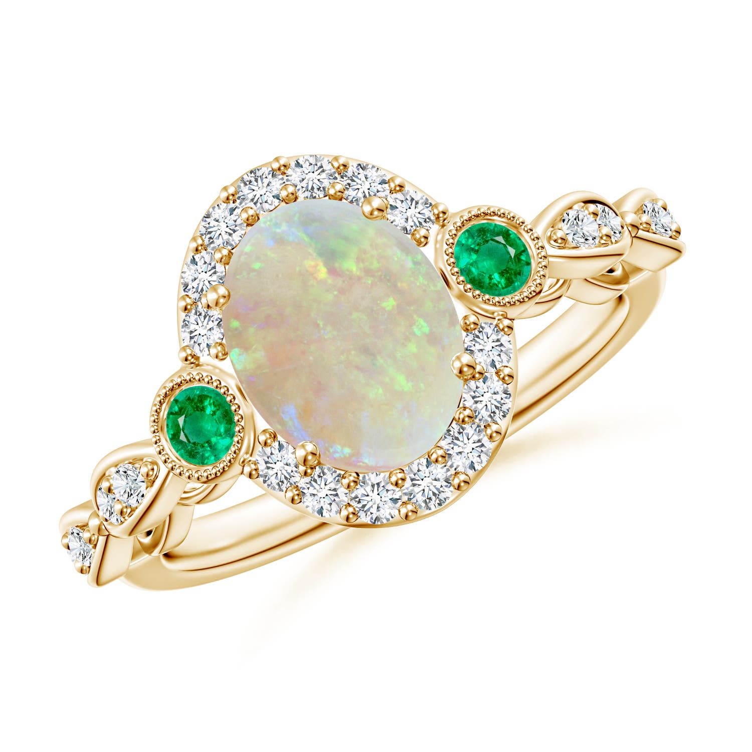 AAA - Opal / 1.57 CT / 14 KT Yellow Gold