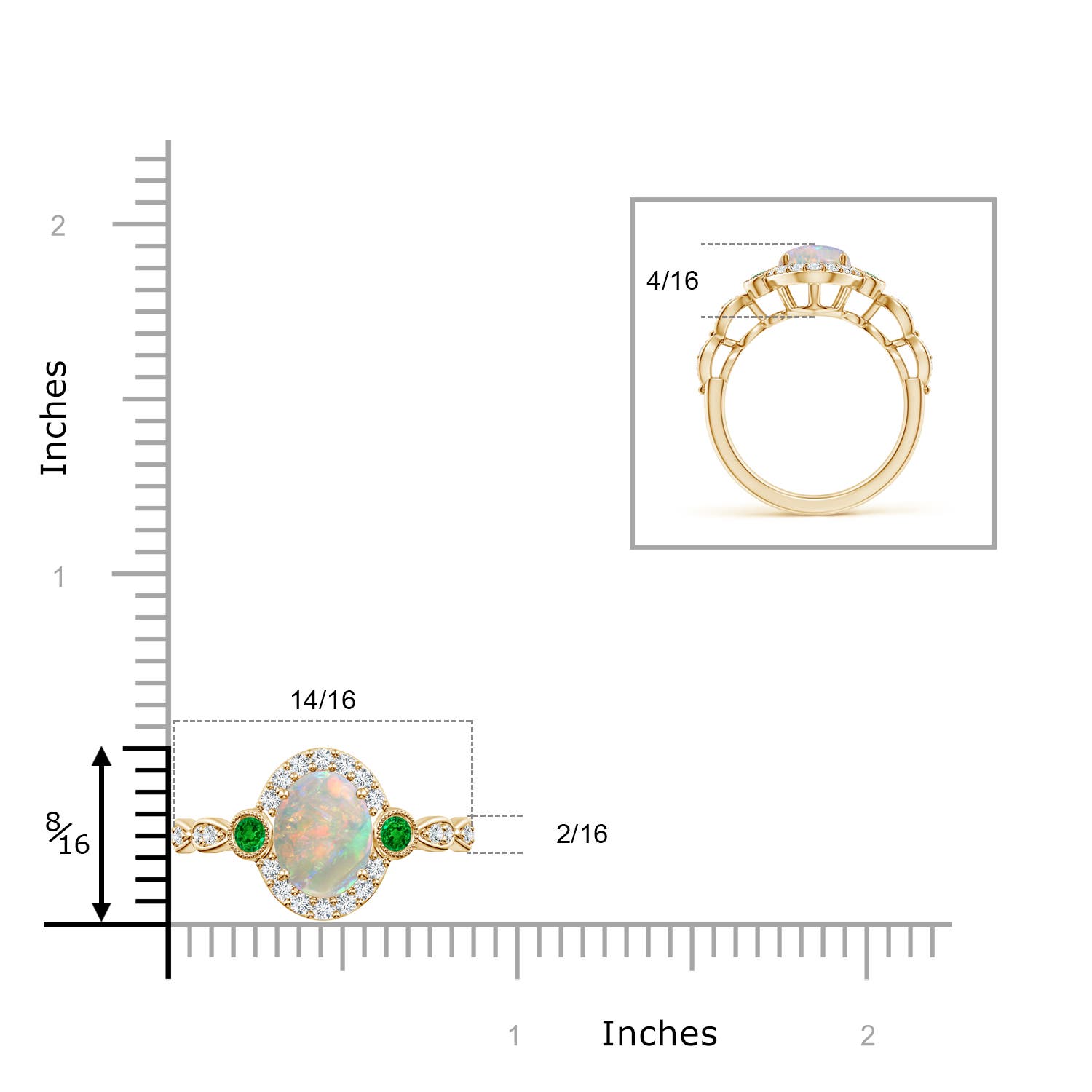 AAAA - Opal / 1.57 CT / 14 KT Yellow Gold