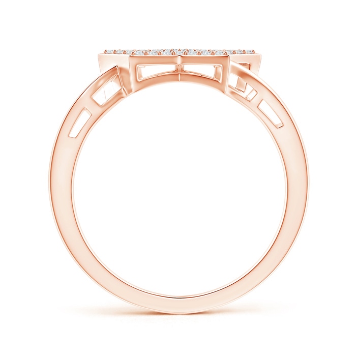 1.1mm GVS2 Diamond Open Star Bypass Ring in Rose Gold product image