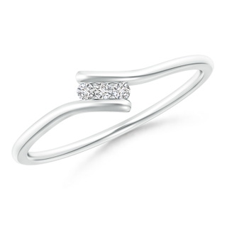 1.5mm HSI2 Three Stone Diamond Bypass Promise Ring in White Gold