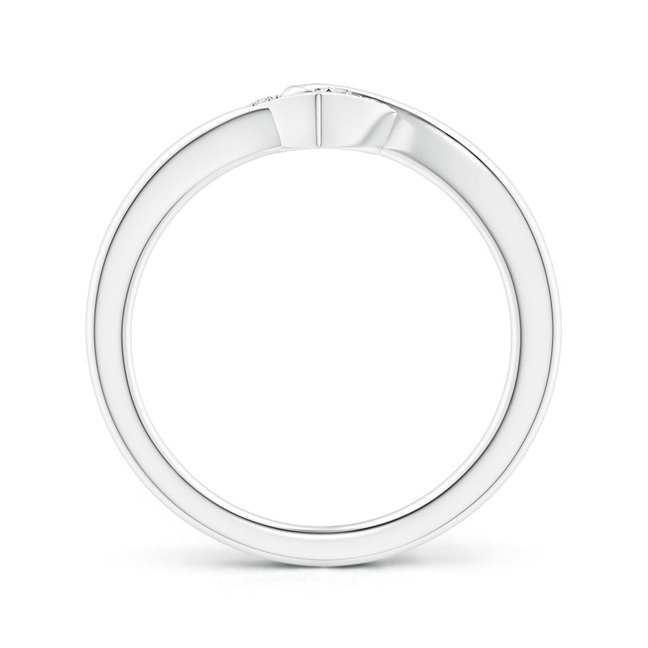 2.5mm GVS2 Solitaire Diamond Swirl Heart Ring in White Gold product image