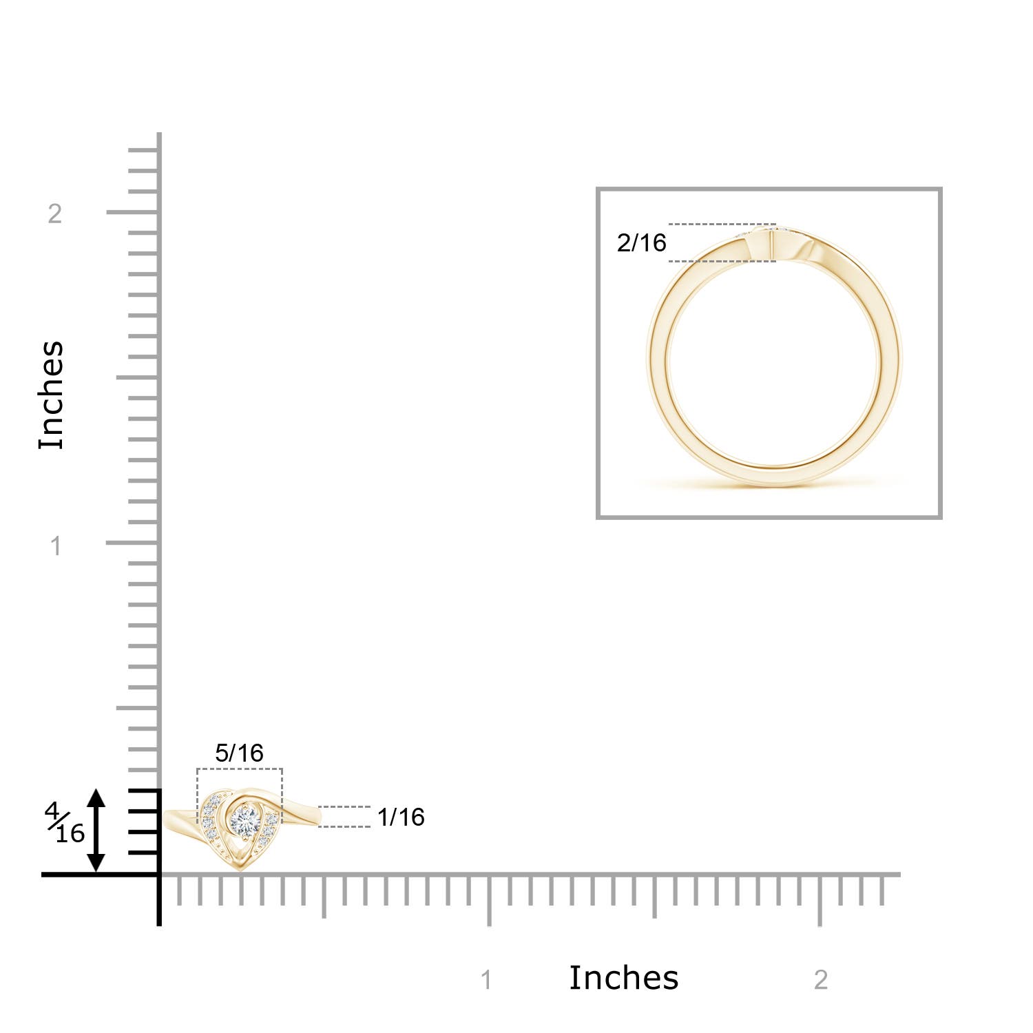 G, VS2 / 0.1 CT / 14 KT Yellow Gold