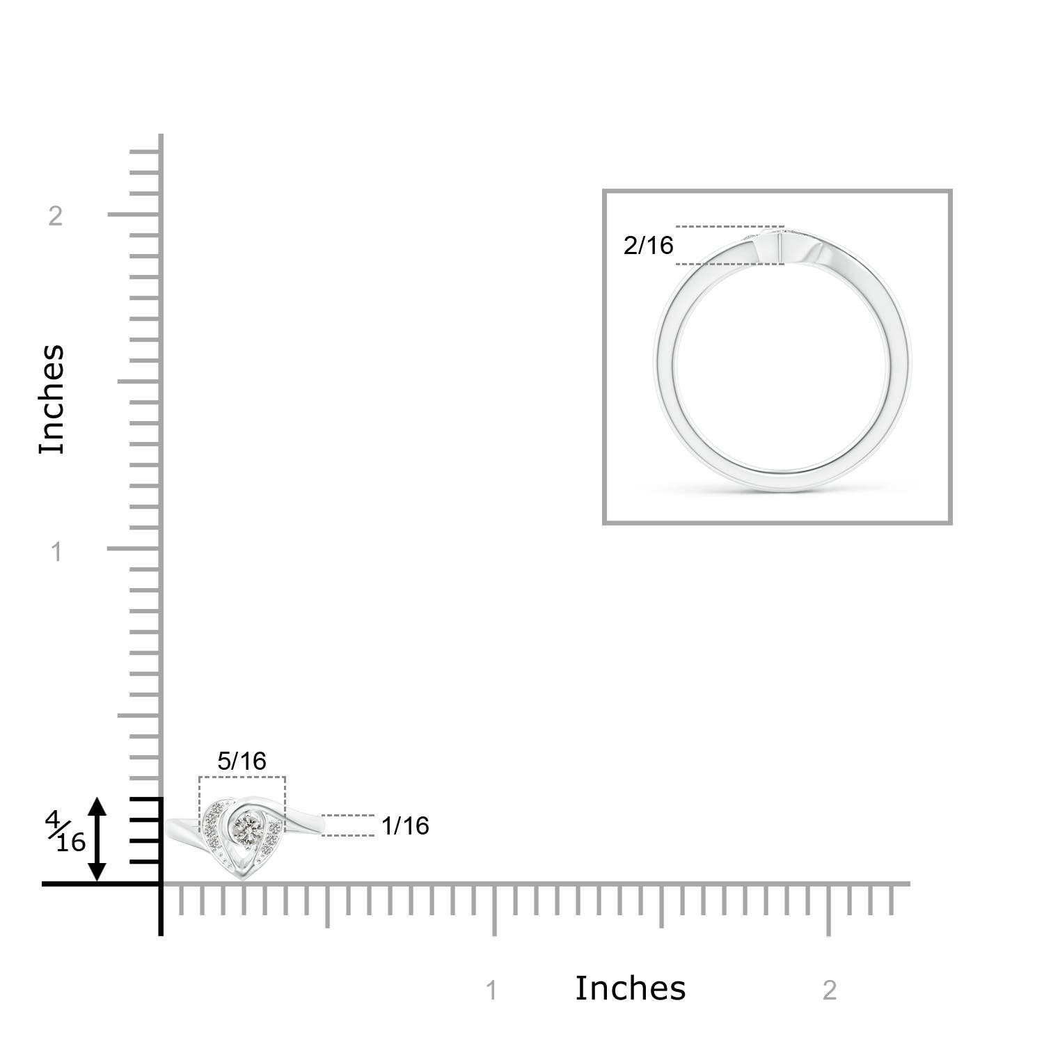 K, I3 / 0.1 CT / 14 KT White Gold