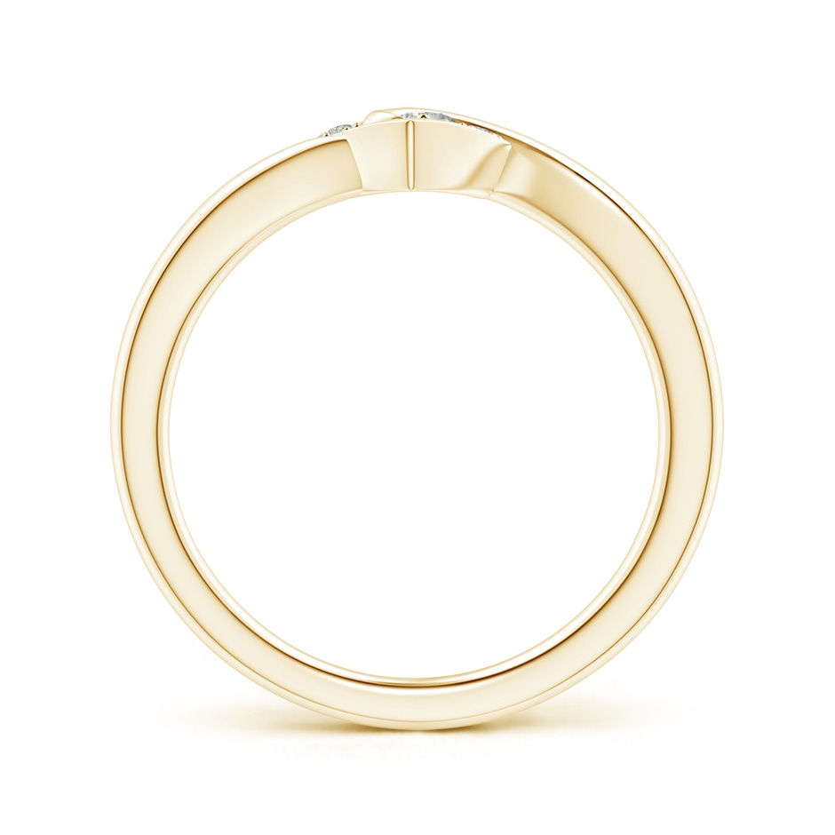 2.5mm KI3 Solitaire Diamond Swirl Heart Ring in Yellow Gold product image