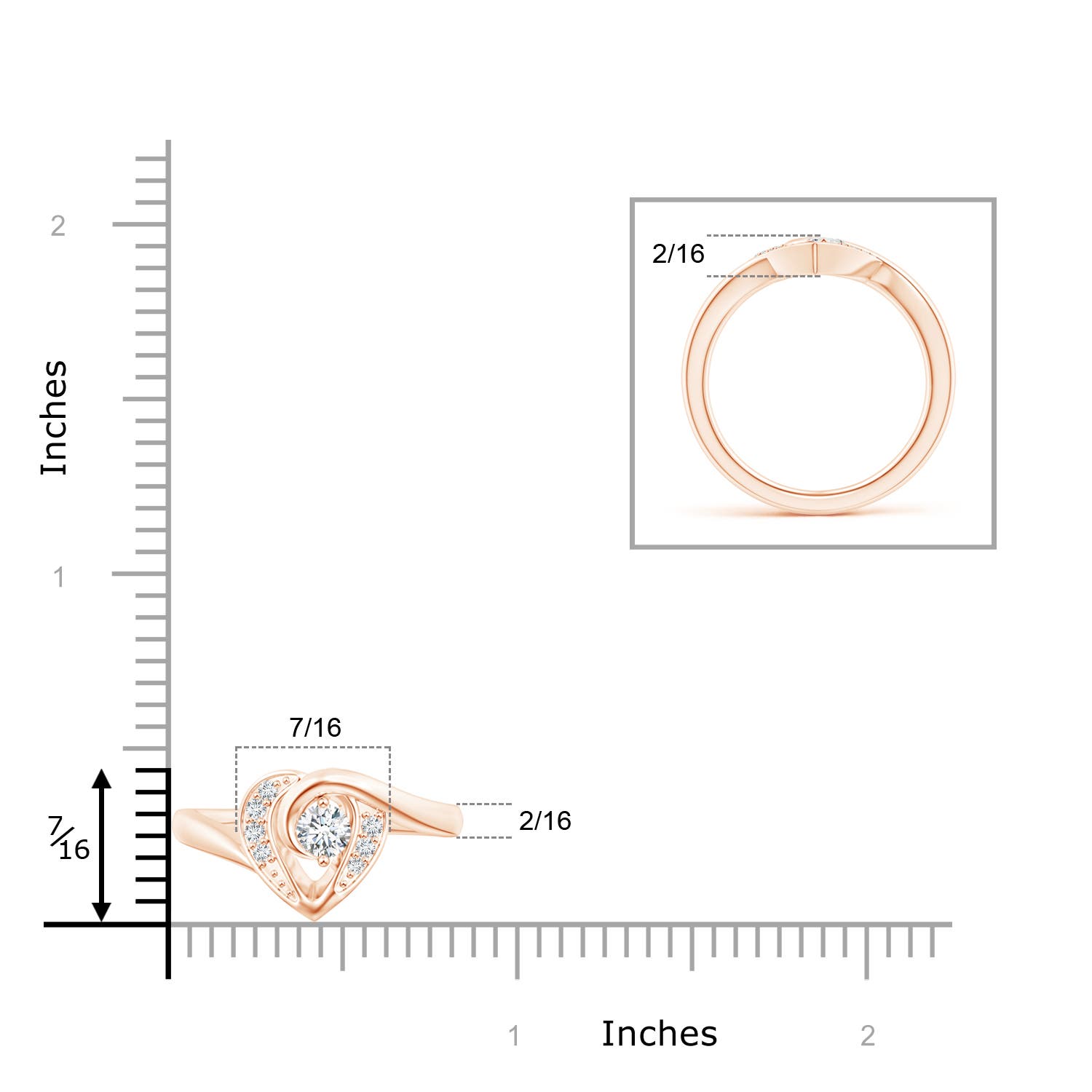 G, VS2 / 0.28 CT / 14 KT Rose Gold