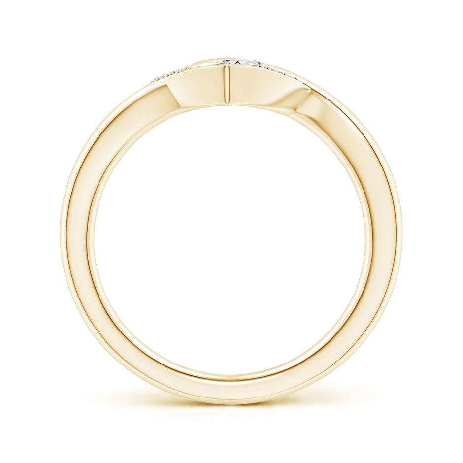 3.8mm GVS2 Solitaire Diamond Swirl Heart Ring in Yellow Gold product image