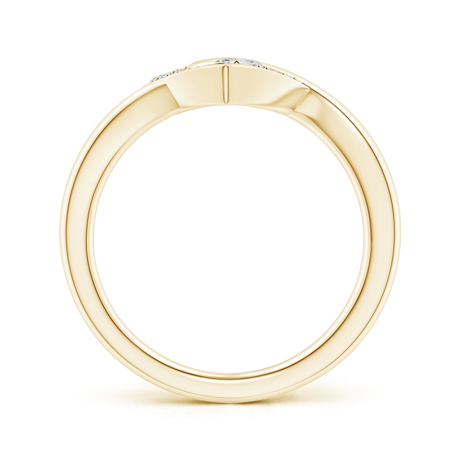 3.8mm HSI2 Solitaire Diamond Swirl Heart Ring in Yellow Gold product image