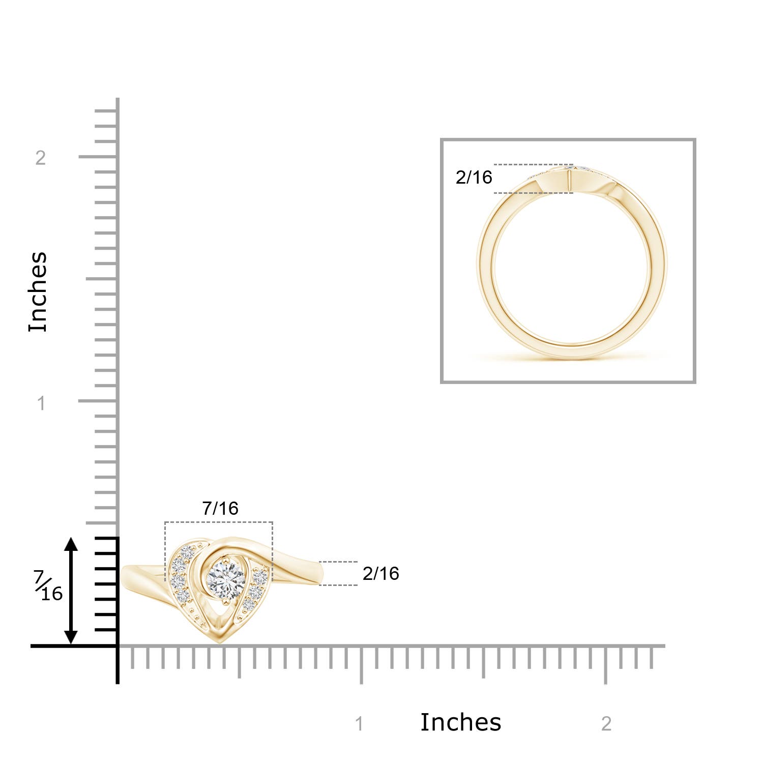 H, SI2 / 0.28 CT / 14 KT Yellow Gold