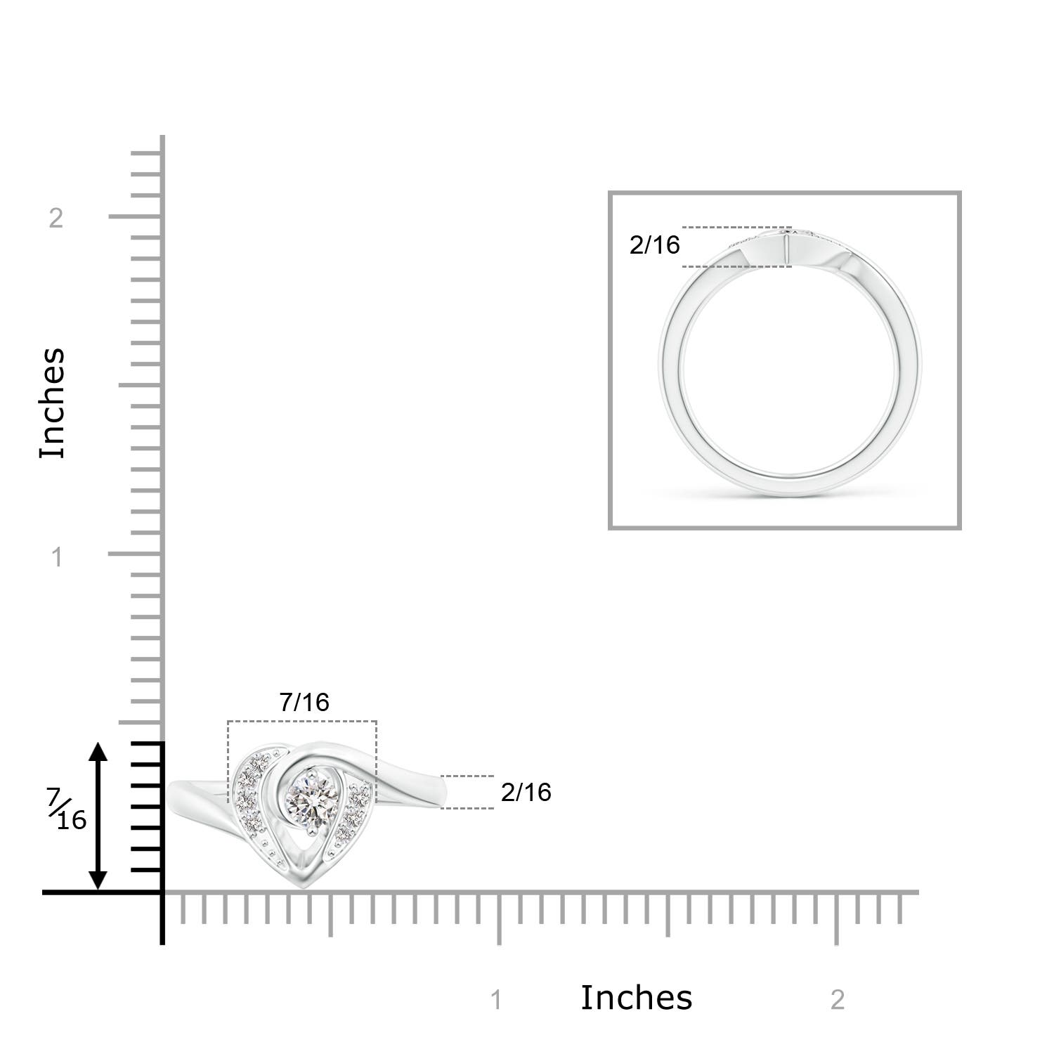 I-J, I1-I2 / 0.28 CT / 14 KT White Gold