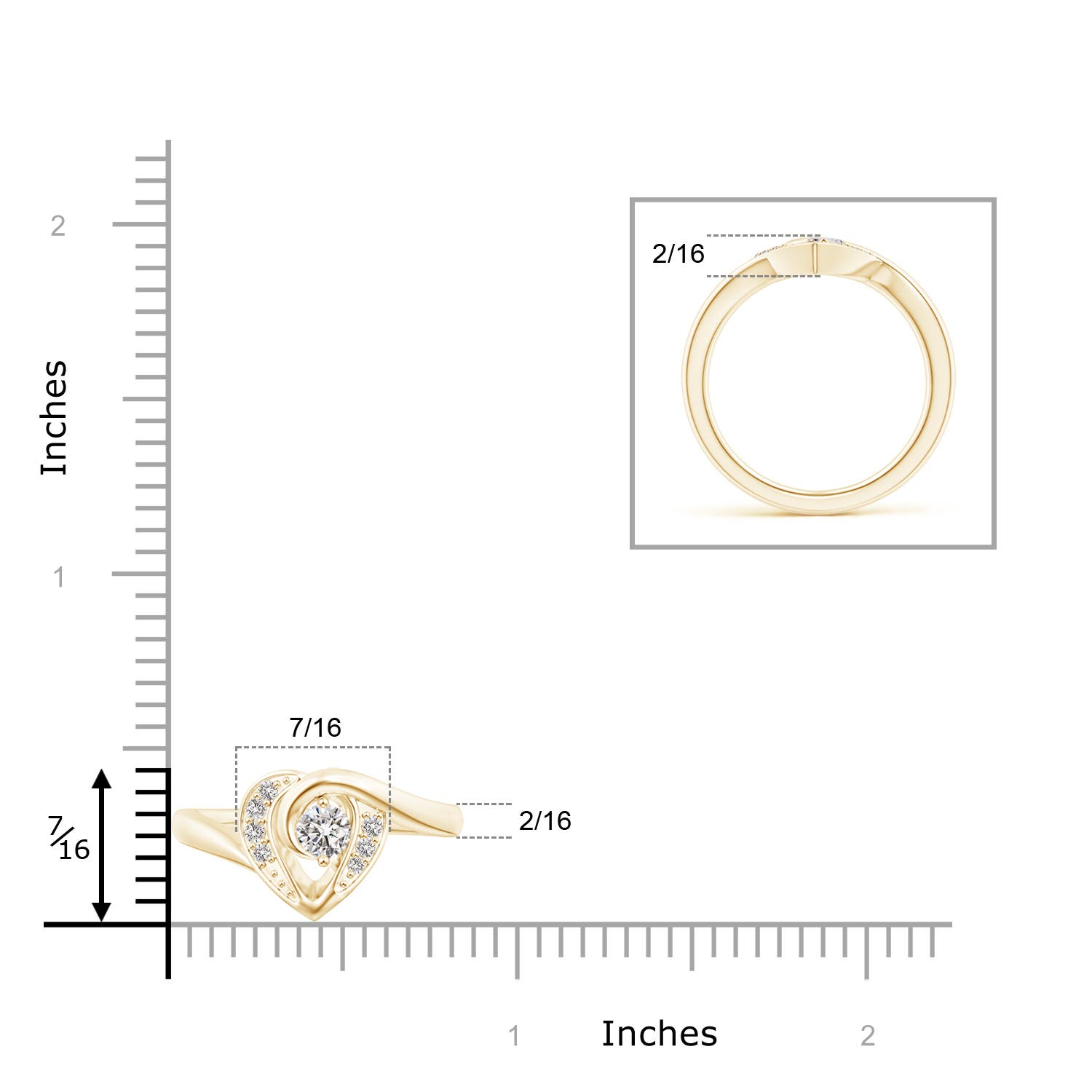 I-J, I1-I2 / 0.28 CT / 14 KT Yellow Gold