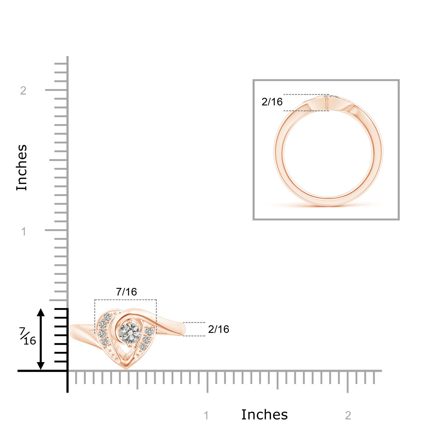 K, I3 / 0.28 CT / 14 KT Rose Gold