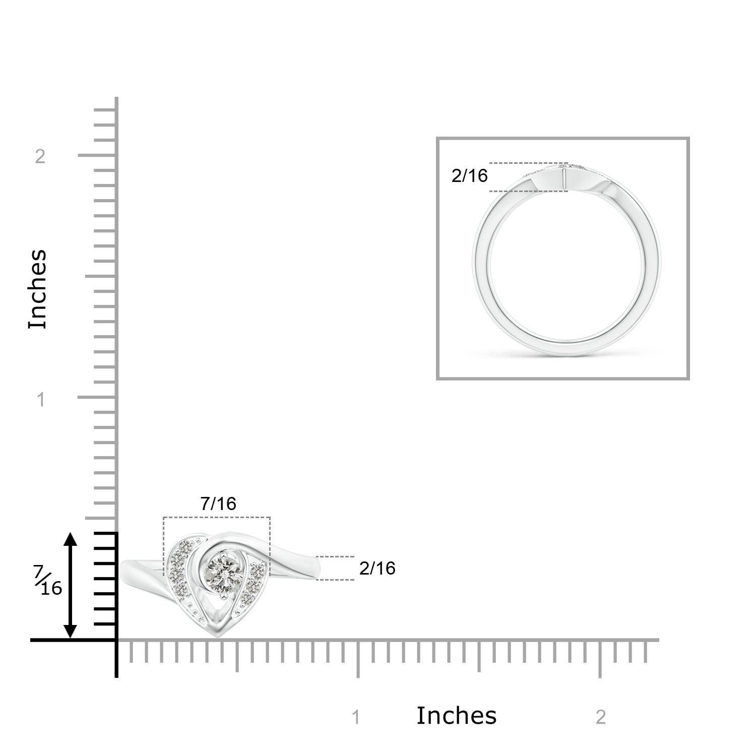 K, I3 / 0.28 CT / 14 KT White Gold