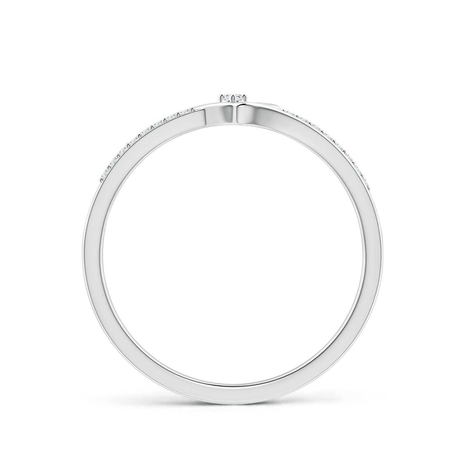 1.5mm GVS2 Round Diamond Split Shank Heart Promise Ring in 18CT White Gold - side 3