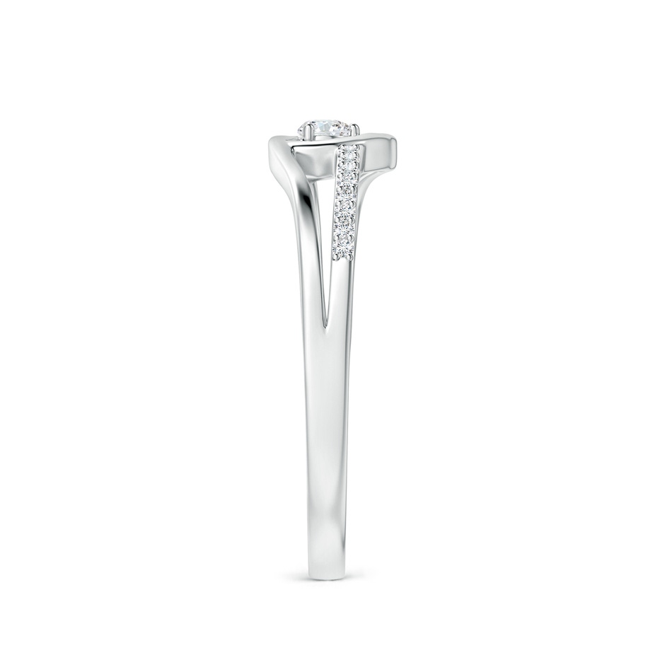 2.5mm GVS2 Round Diamond Split Shank Heart Promise Ring in 18K White Gold side 299