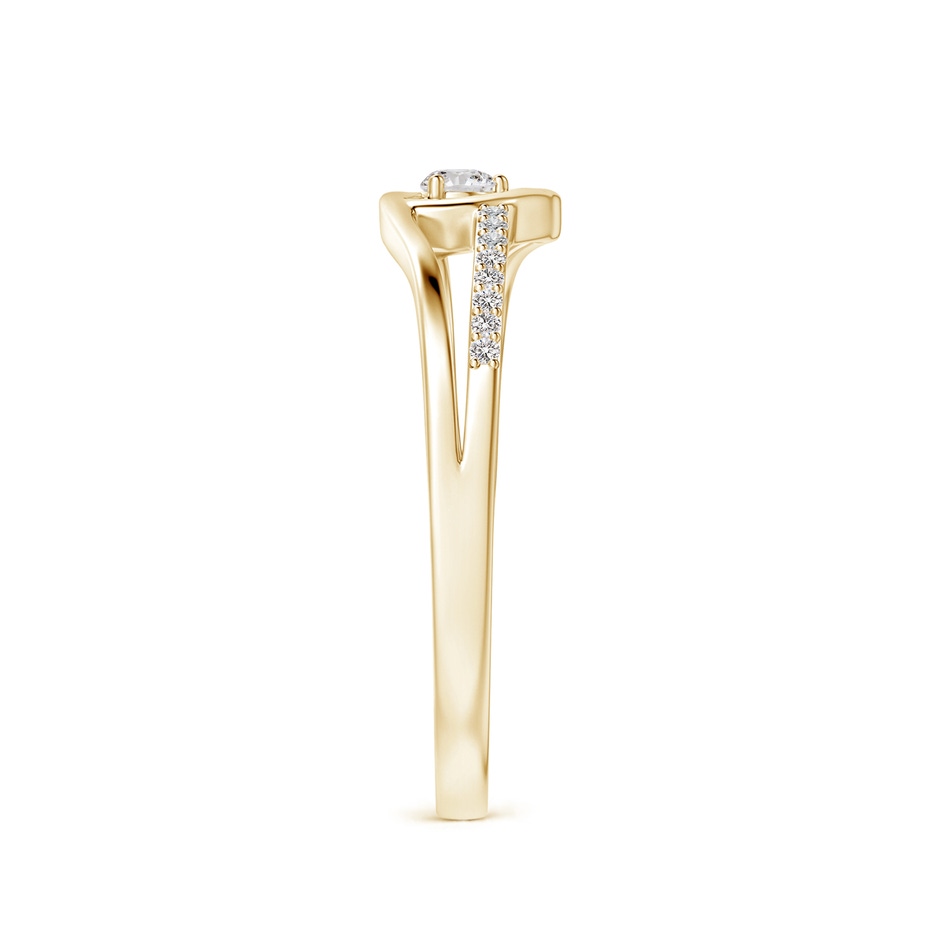 2.5mm IJI1I2 Round Diamond Split Shank Heart Promise Ring in Yellow Gold side 299