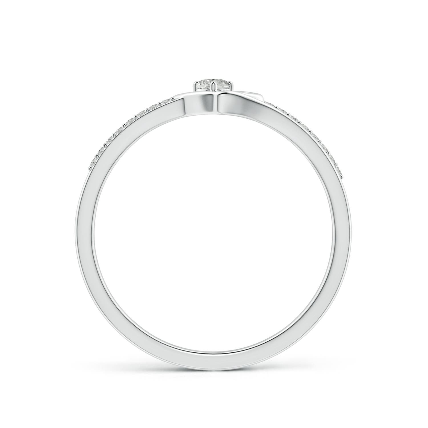 Angara Natural Round Diamond Split Shank Heart Promise Ring in 14K Gold (2.5MM) - Bild 12 von 40