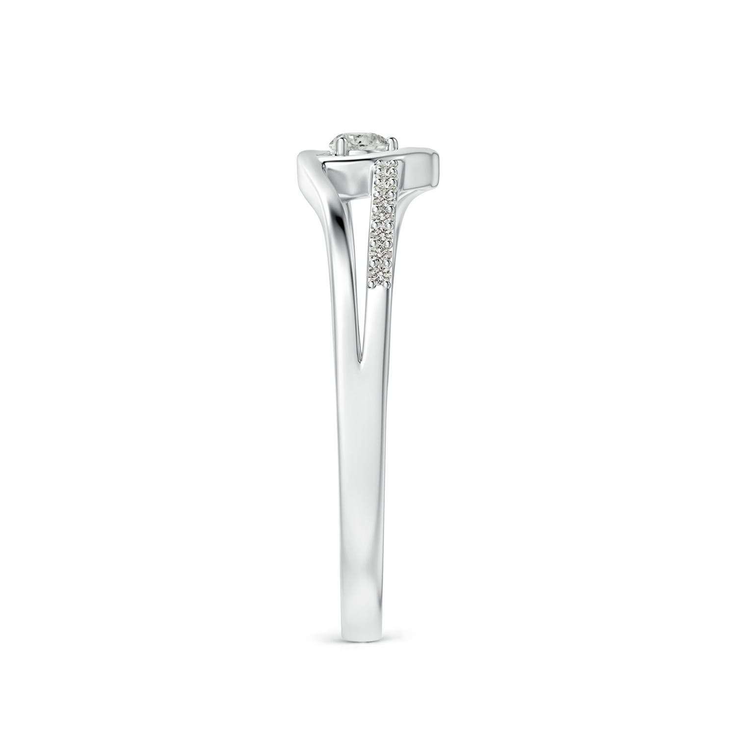 Angara Natural Round Diamond Split Shank Heart Promise Ring in 14K Gold (2.5MM) - Bild 14 von 40