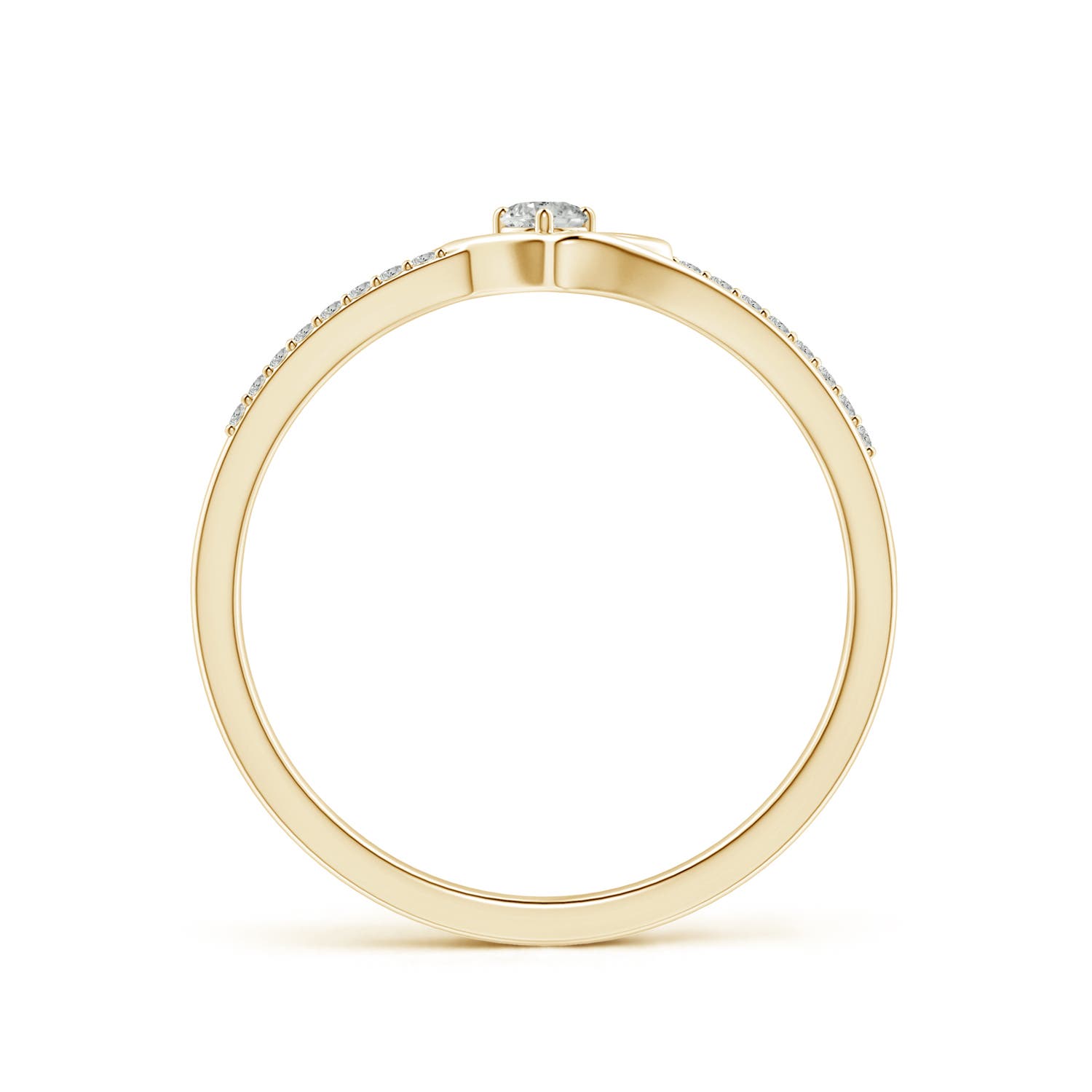 Angara Natural Round Diamond Split Shank Heart Promise Ring in 14K Gold (2.5MM) - Bild 22 von 40