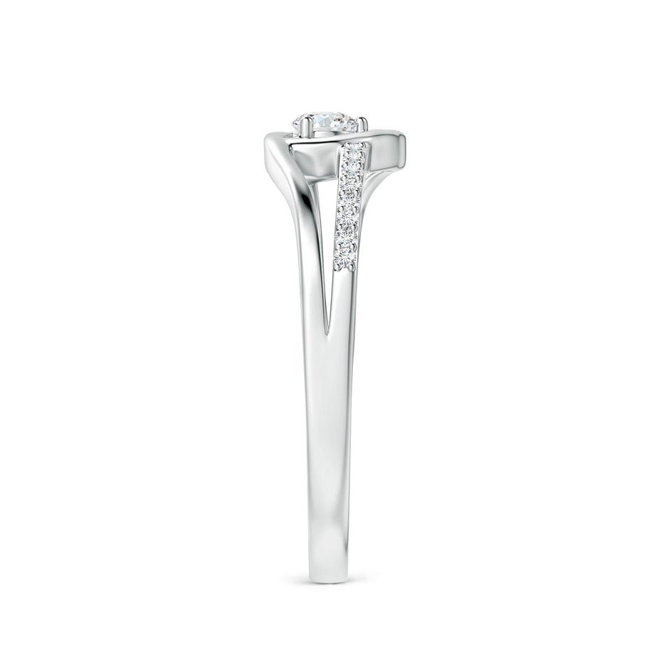3.1mm GVS2 Round Diamond Split Shank Heart Promise Ring in P950 Platinum side 299