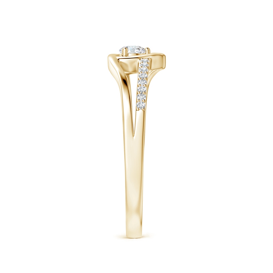 3.1mm GVS2 Round Diamond Split Shank Heart Promise Ring in Yellow Gold side 299
