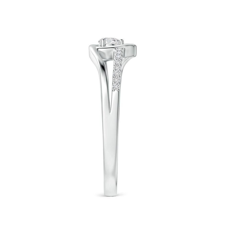 3.1mm HSI2 Round Diamond Split Shank Heart Promise Ring in White Gold side 299