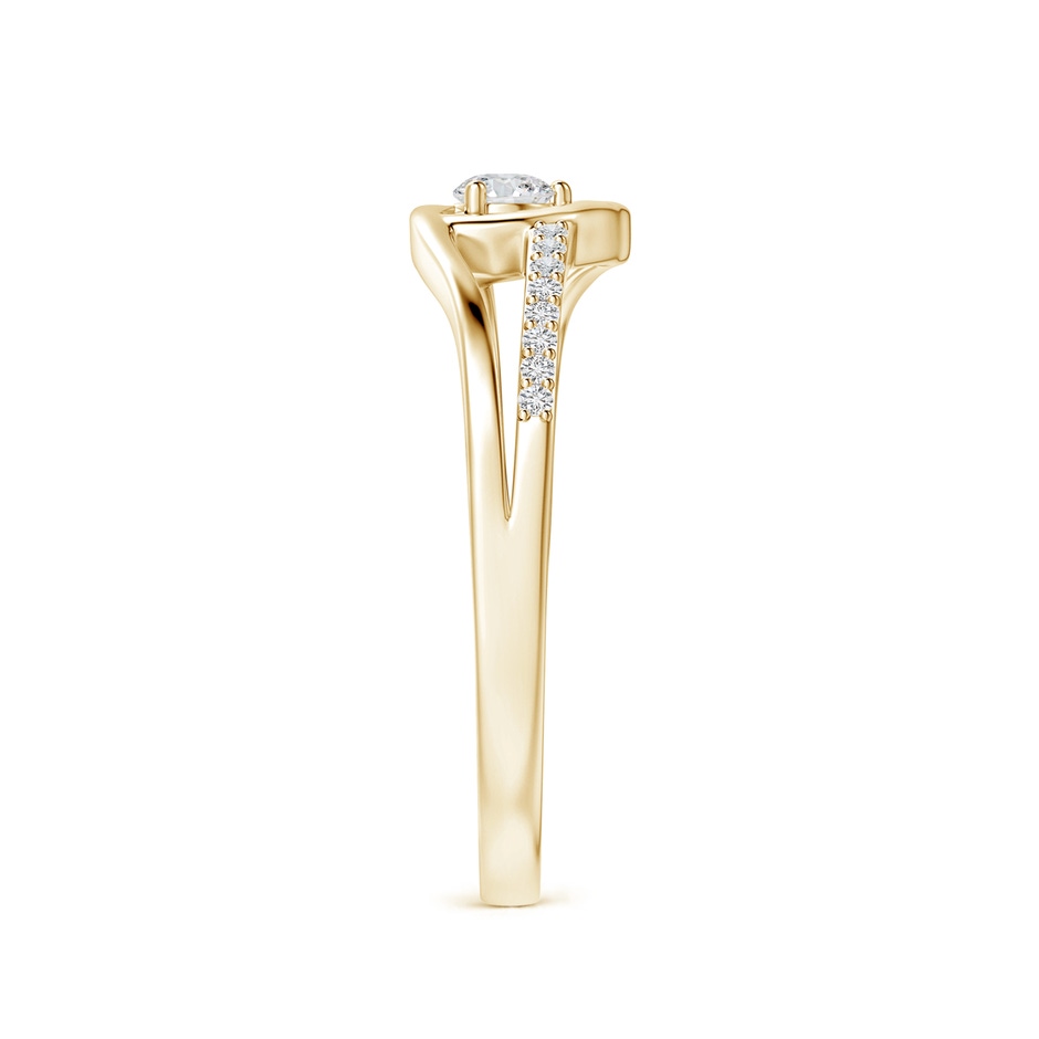 3.1mm HSI2 Round Diamond Split Shank Heart Promise Ring in Yellow Gold side 299