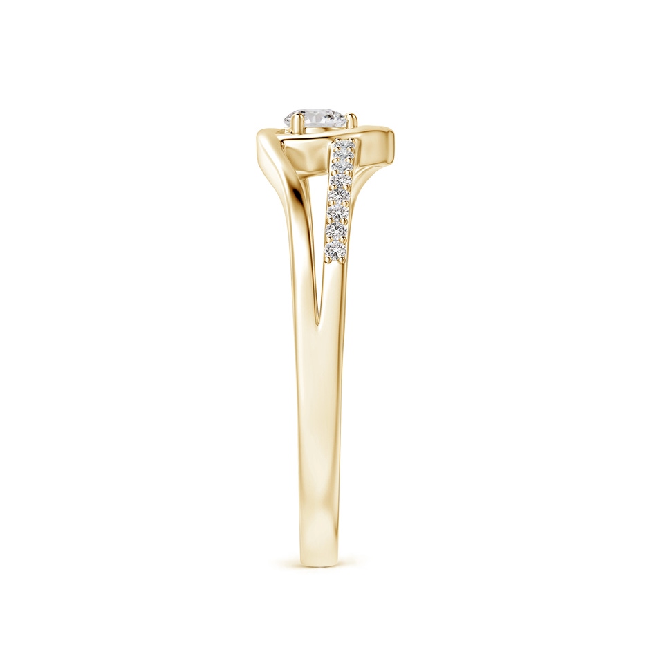 3.1mm IJI1I2 Round Diamond Split Shank Heart Promise Ring in 18K Yellow Gold side 299