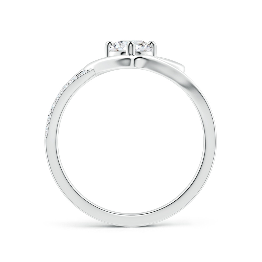 5.3mm GVS2 Round Diamond Split Shank Heart Promise Ring in S999 Silver Side 199