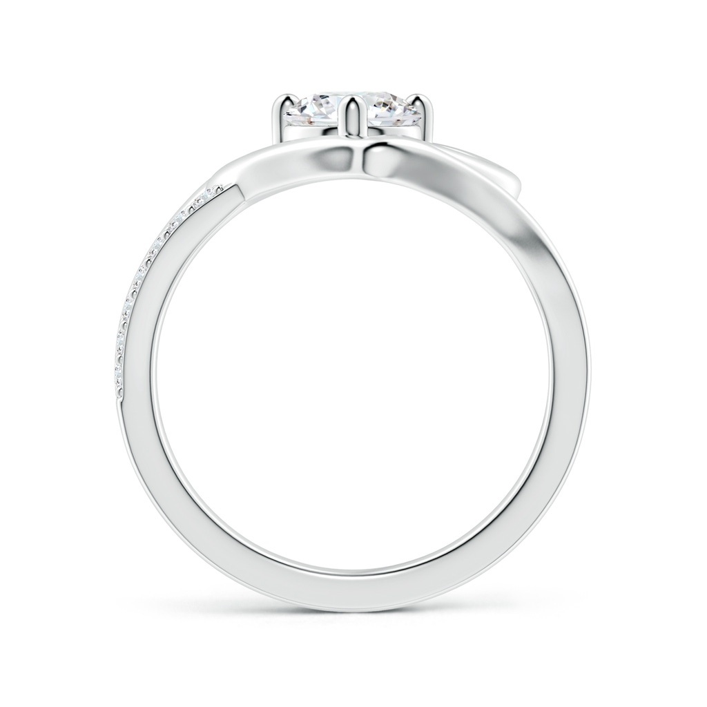 6mm GVS2 Round Diamond Split Shank Heart Promise Ring in S999 Silver Side 199