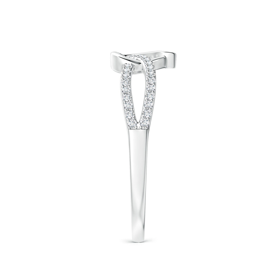 1mm GVS2 Round Diamond Criss Cross Heart Promise Ring in White Gold side 299