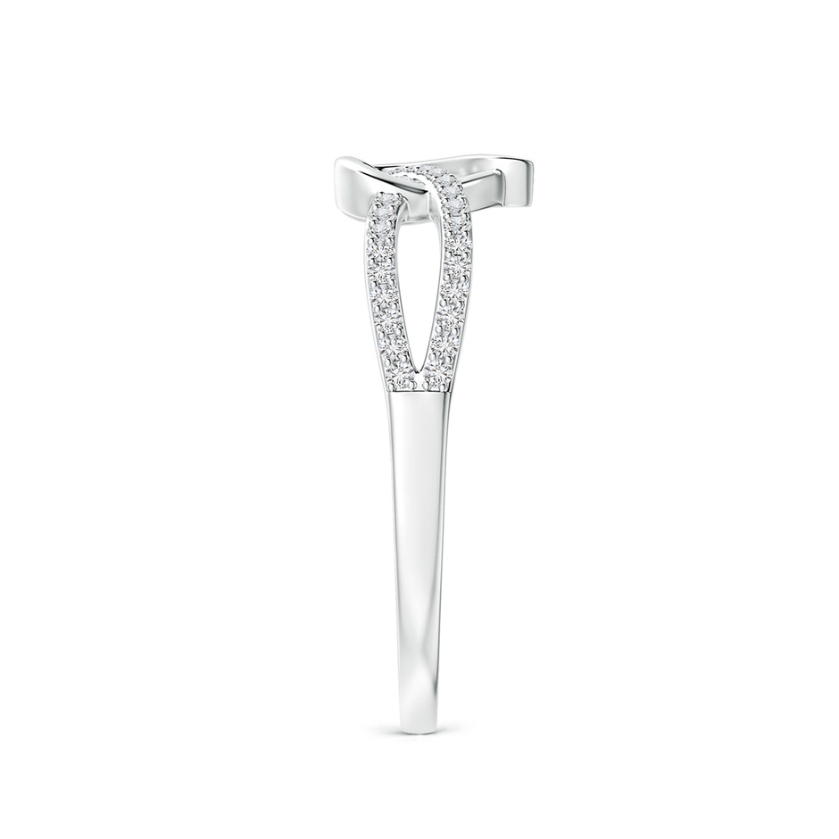 1mm HSI2 Round Diamond Criss Cross Heart Promise Ring in White Gold side 299