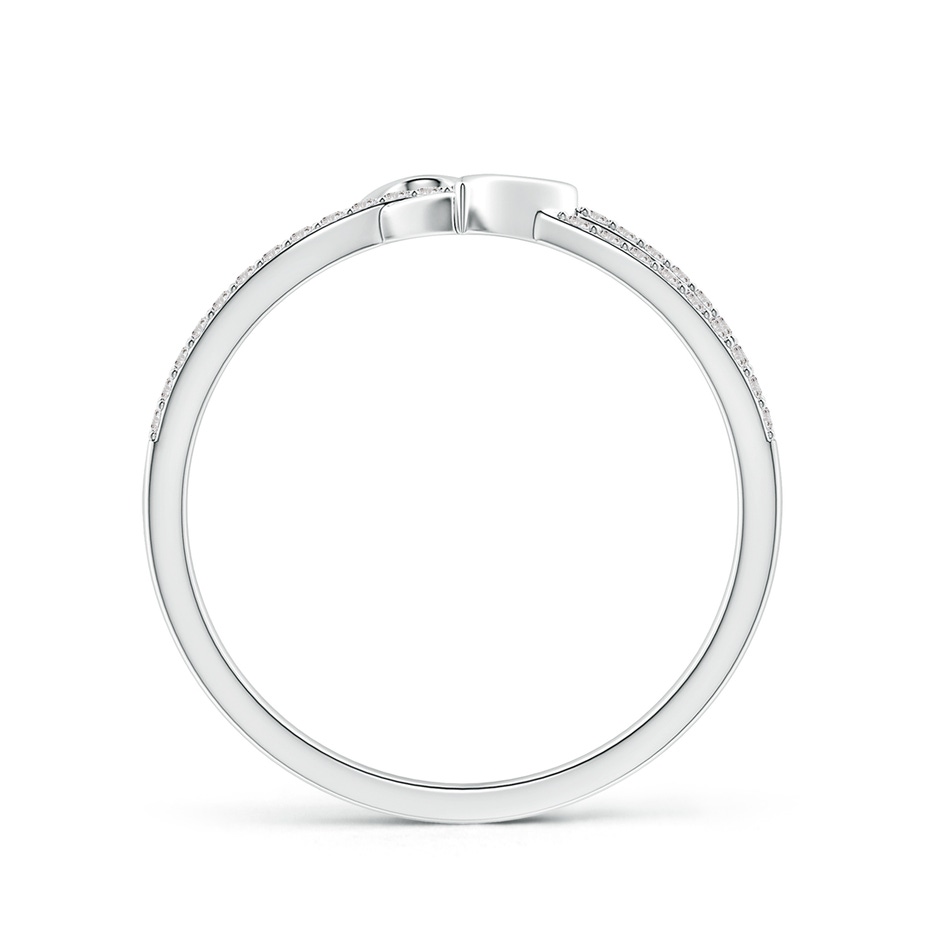 1mm IJI1I2 Round Diamond Criss Cross Heart Promise Ring in White Gold side 199