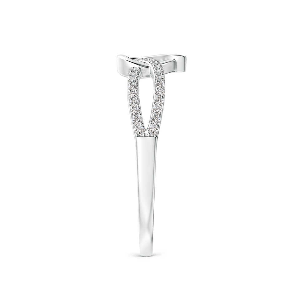 1mm IJI1I2 Round Diamond Criss Cross Heart Promise Ring in White Gold side 299