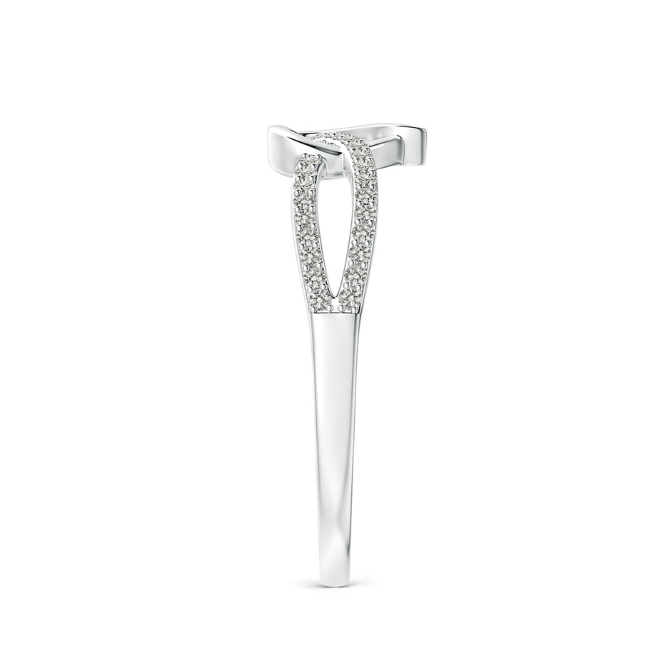 1mm KI3 Round Diamond Criss Cross Heart Promise Ring in White Gold side 299
