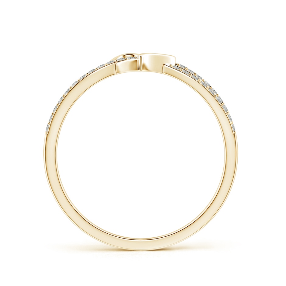 1mm KI3 Round Diamond Criss Cross Heart Promise Ring in Yellow Gold side 199
