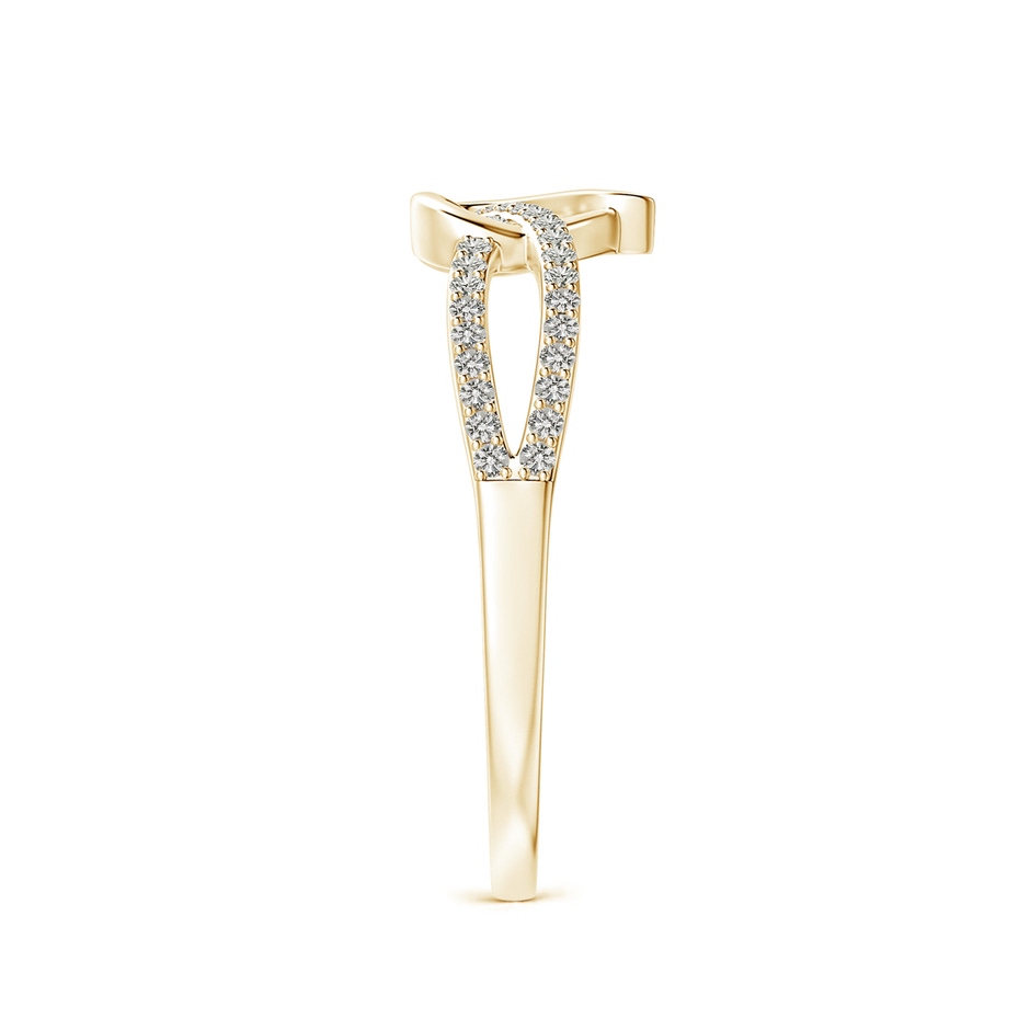 1mm KI3 Round Diamond Criss Cross Heart Promise Ring in Yellow Gold side 299