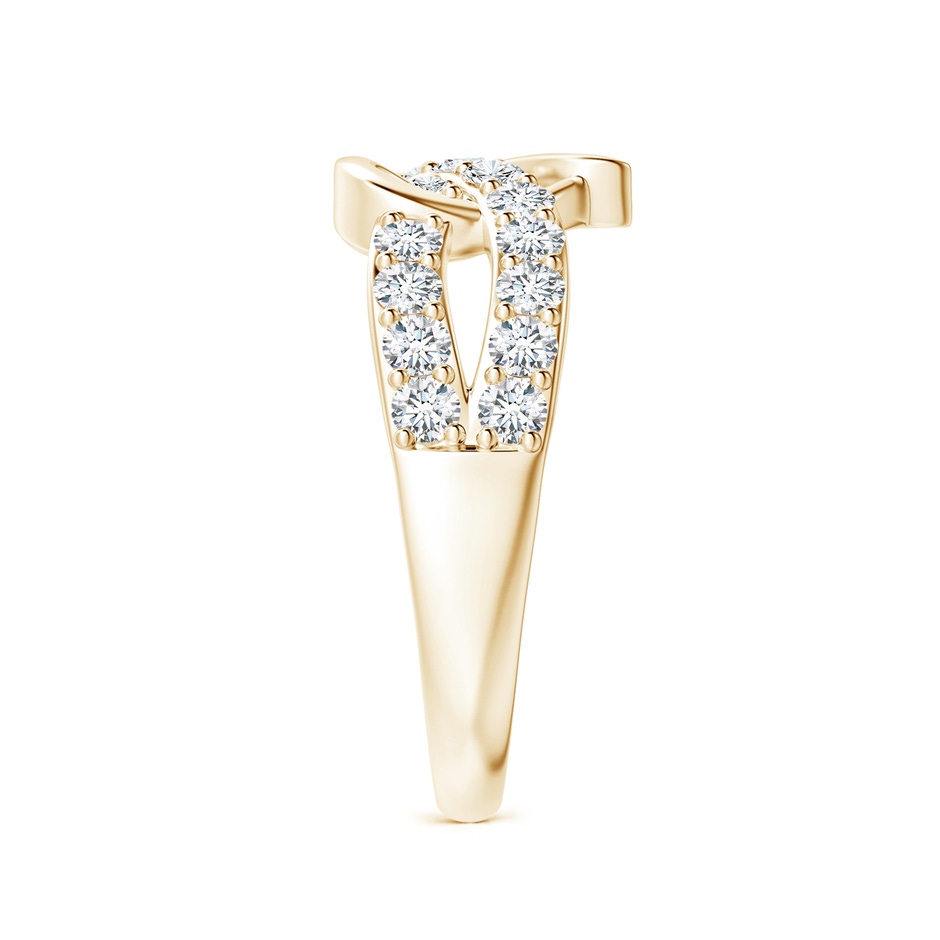 2.1mm GVS2 Round Diamond Criss Cross Heart Promise Ring in 18K Yellow Gold side 299