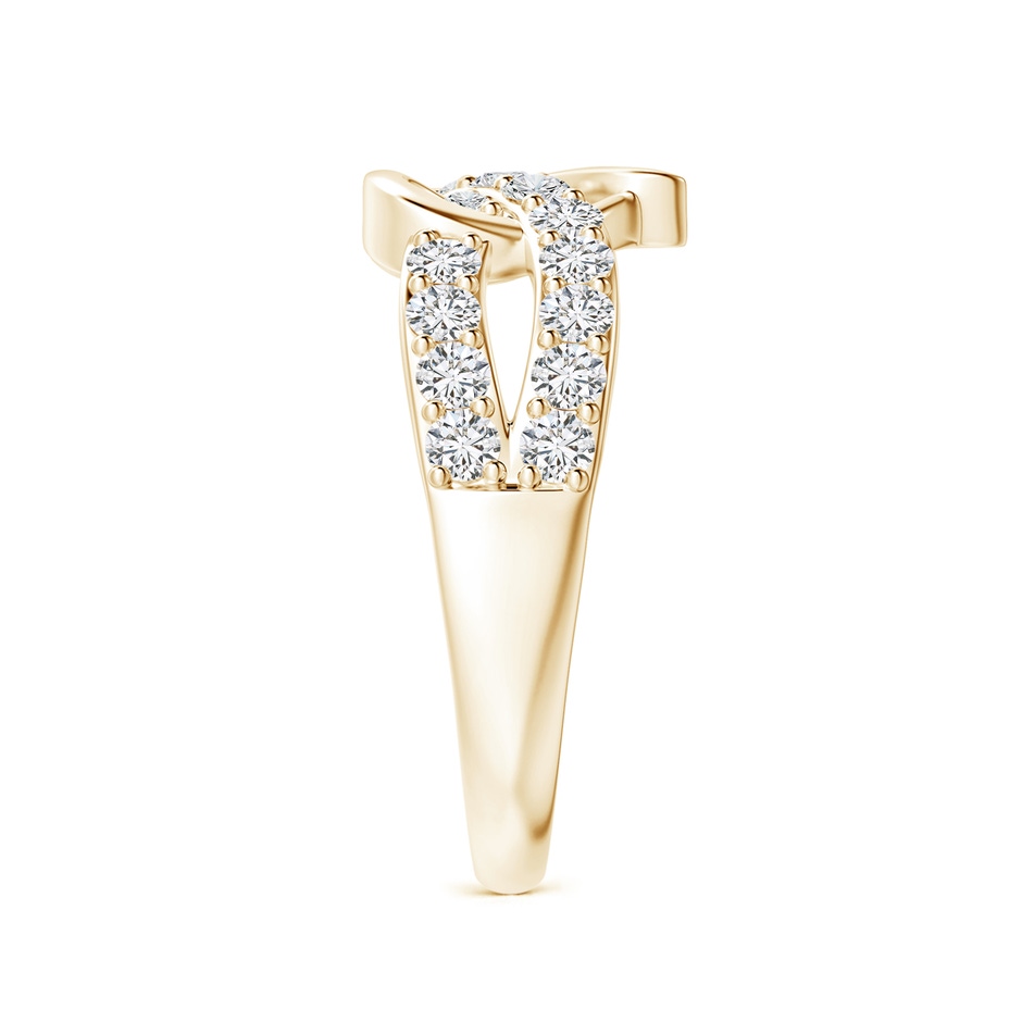 2.1mm HSI2 Round Diamond Criss Cross Heart Promise Ring in 9K Yellow Gold side 299