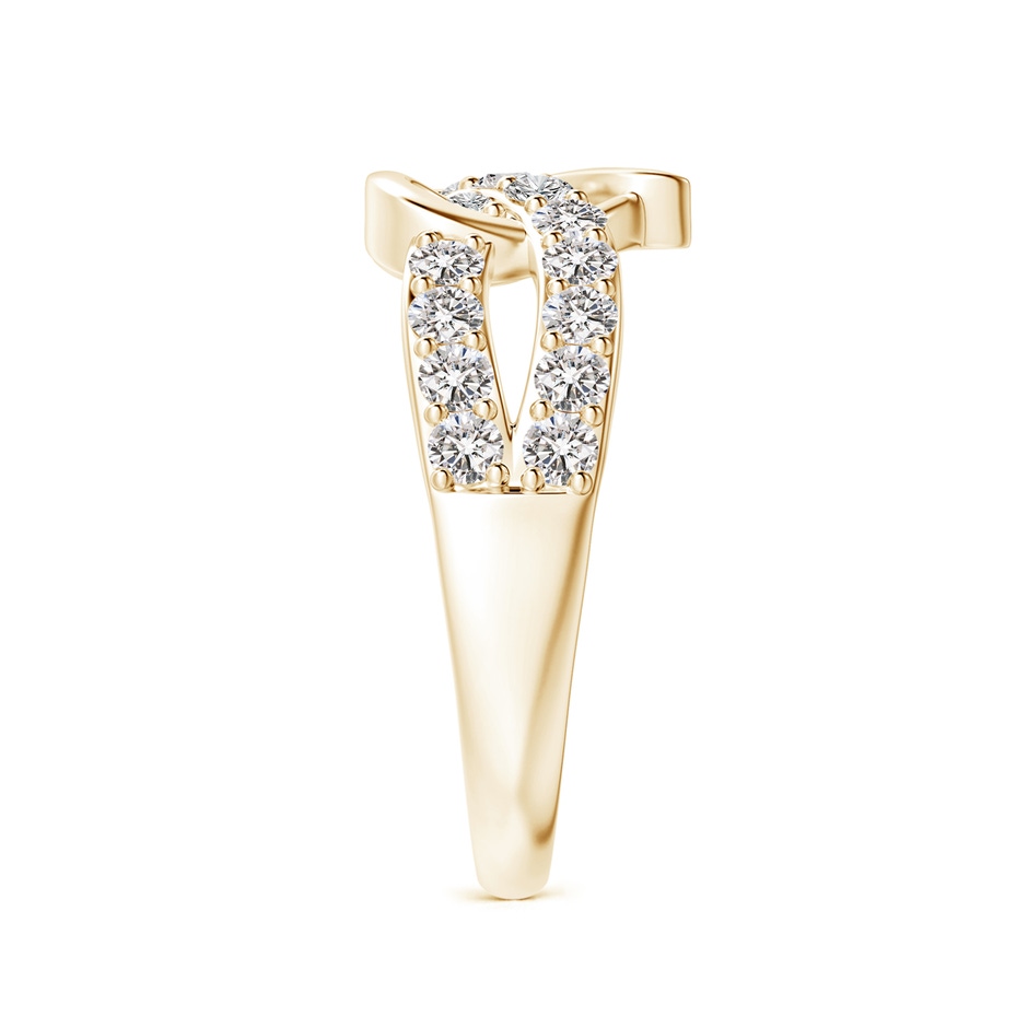 2.1mm IJI1I2 Round Diamond Criss Cross Heart Promise Ring in 9K Yellow Gold side 299